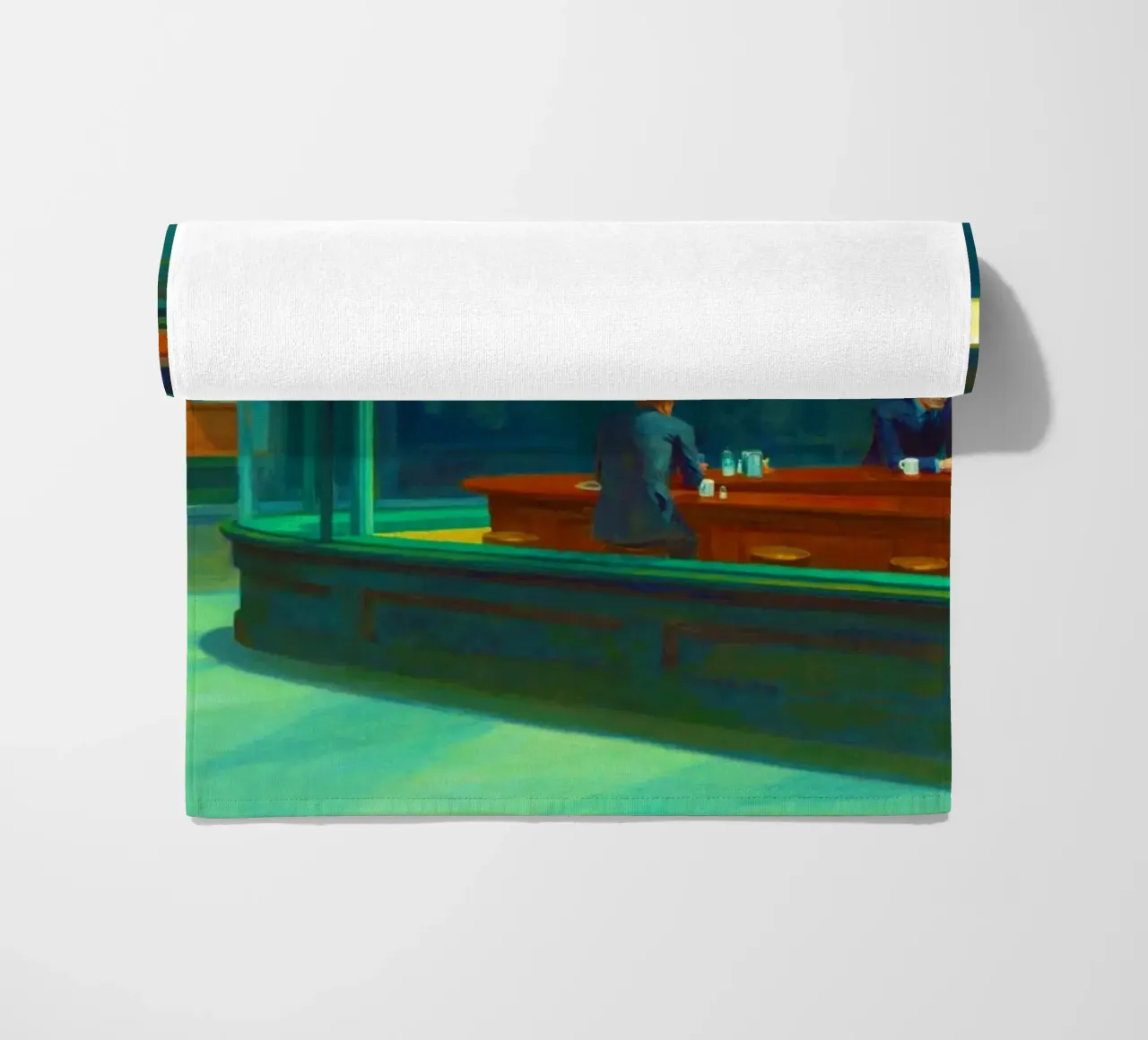 Nighthawks di Edward Hopper. telo mare da Chérie Prints