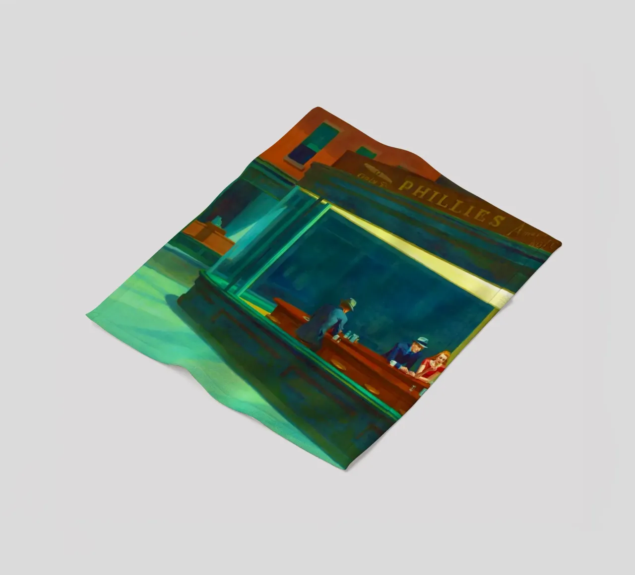 Nighthawks di Edward Hopper. coperta in pile da Chérie Prints