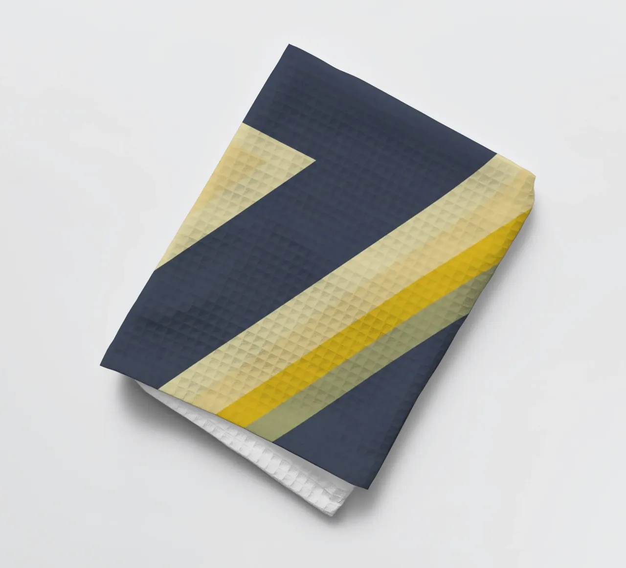 Intemporel Chic Rétro Vintage Rayures en Bleu Jaune torchon de Petra Lang