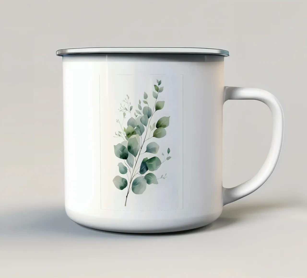 Eucalyptus - Watercolor Style tazza in smalto da Botanical Gallery
