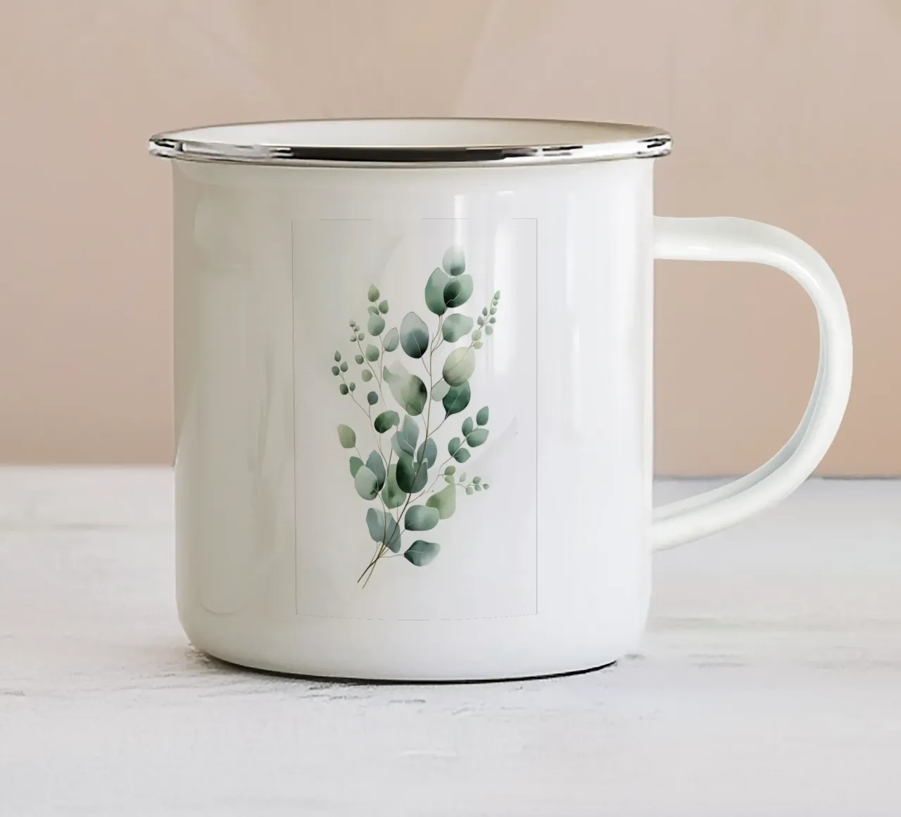 Eucalyptus - Watercolor Style tazza in smalto da Botanical Gallery