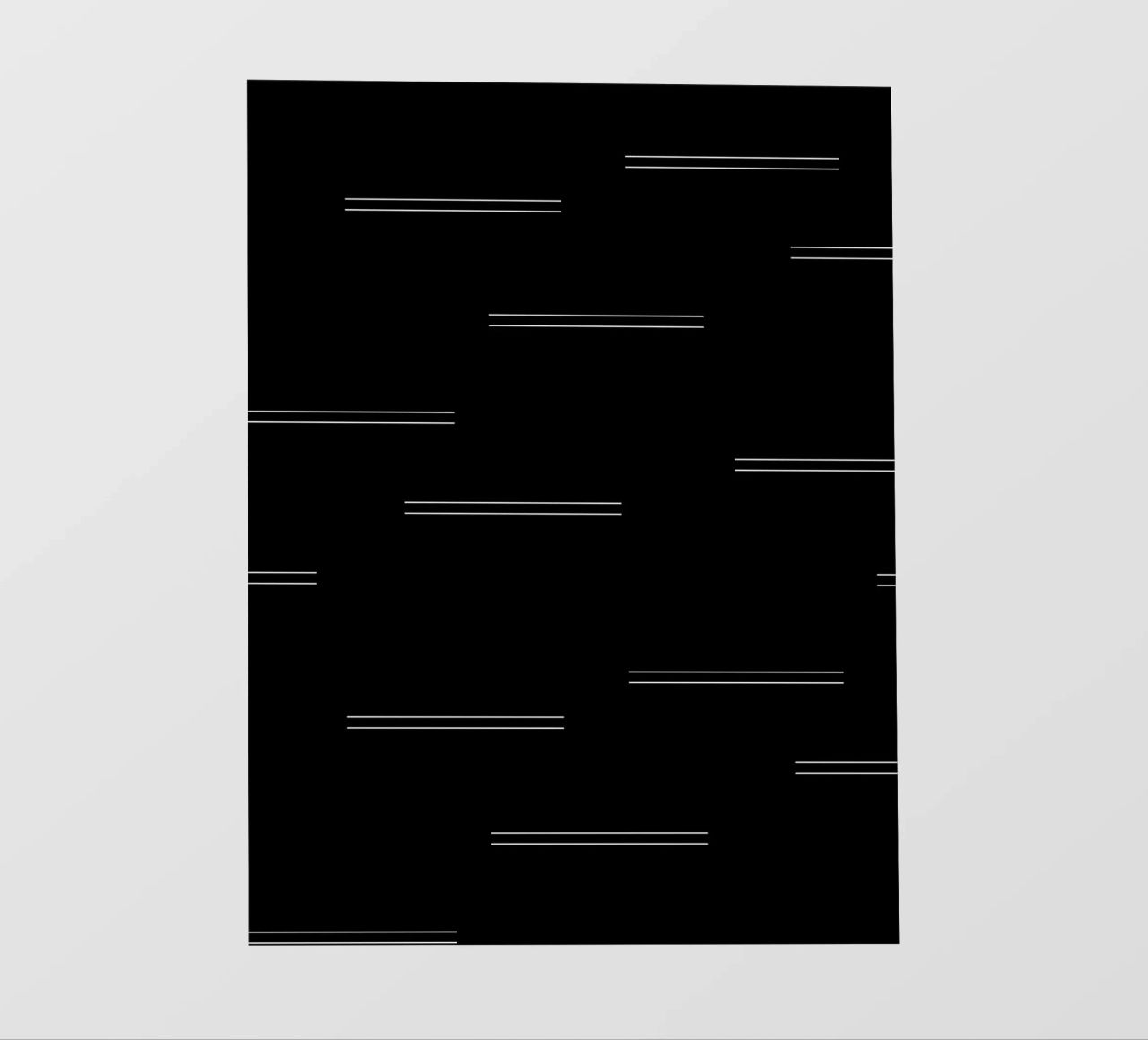 Minimal Mudcloth astratto Linee doppie | Bianco su nero pellicola backlit da Beauty in Simplicity
