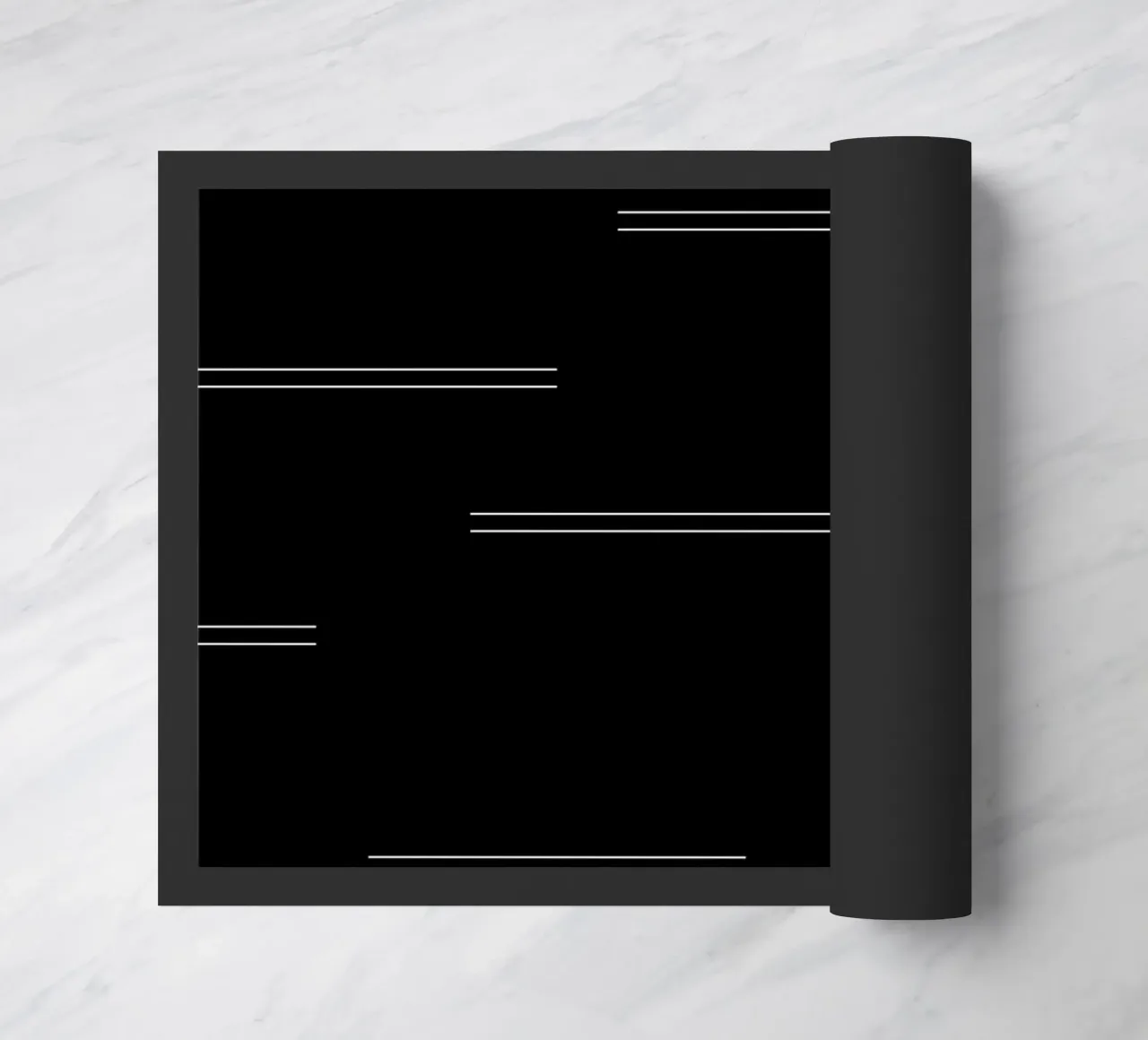 Minimal Abstracto Mudcloth Doble Líneas | Blanco sobre Negro felpudo de Beauty in Simplicity