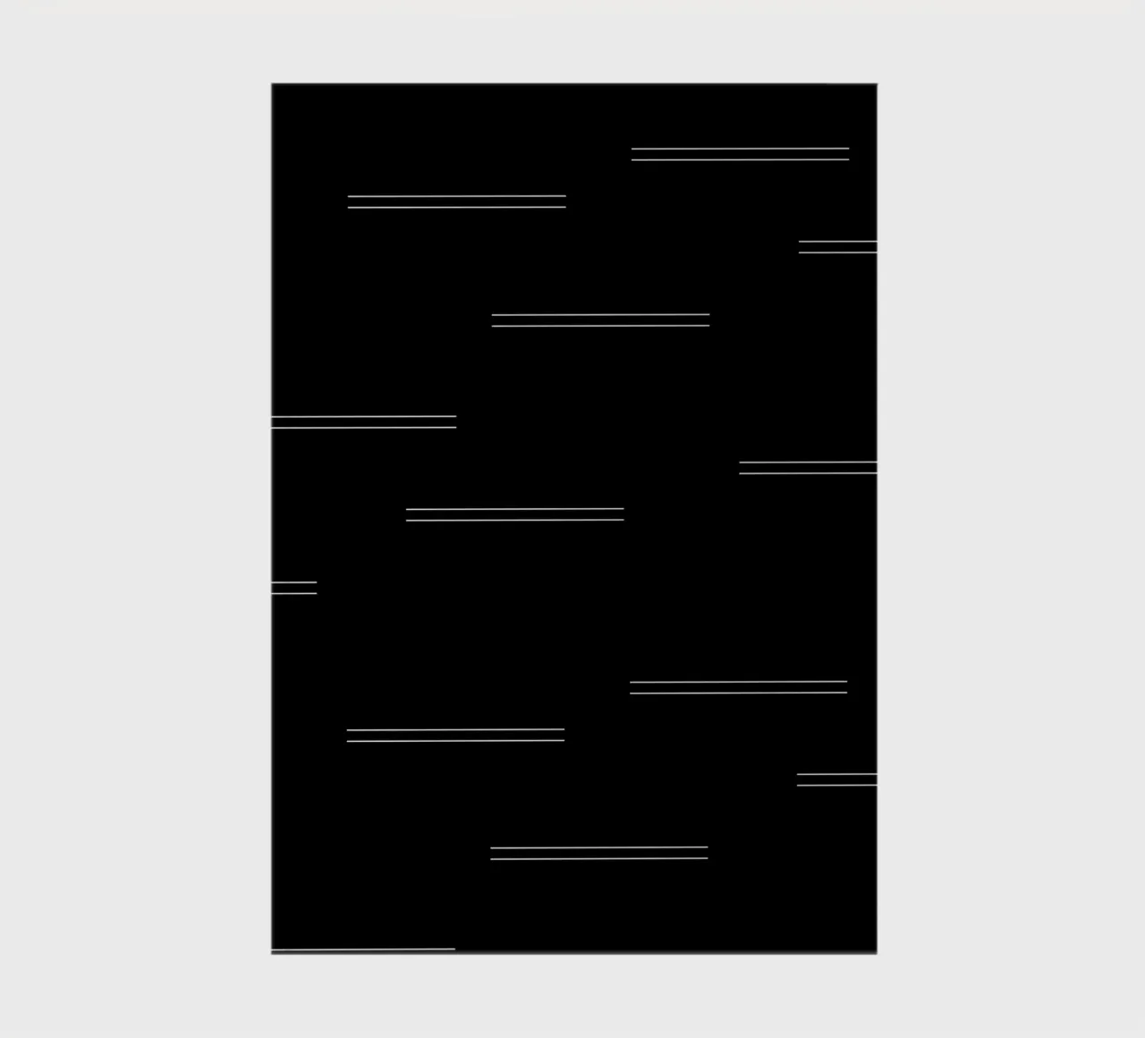 Minimal Abstract Mudcloth Double Lines | White on Black notebook by Beauty in Simplicity