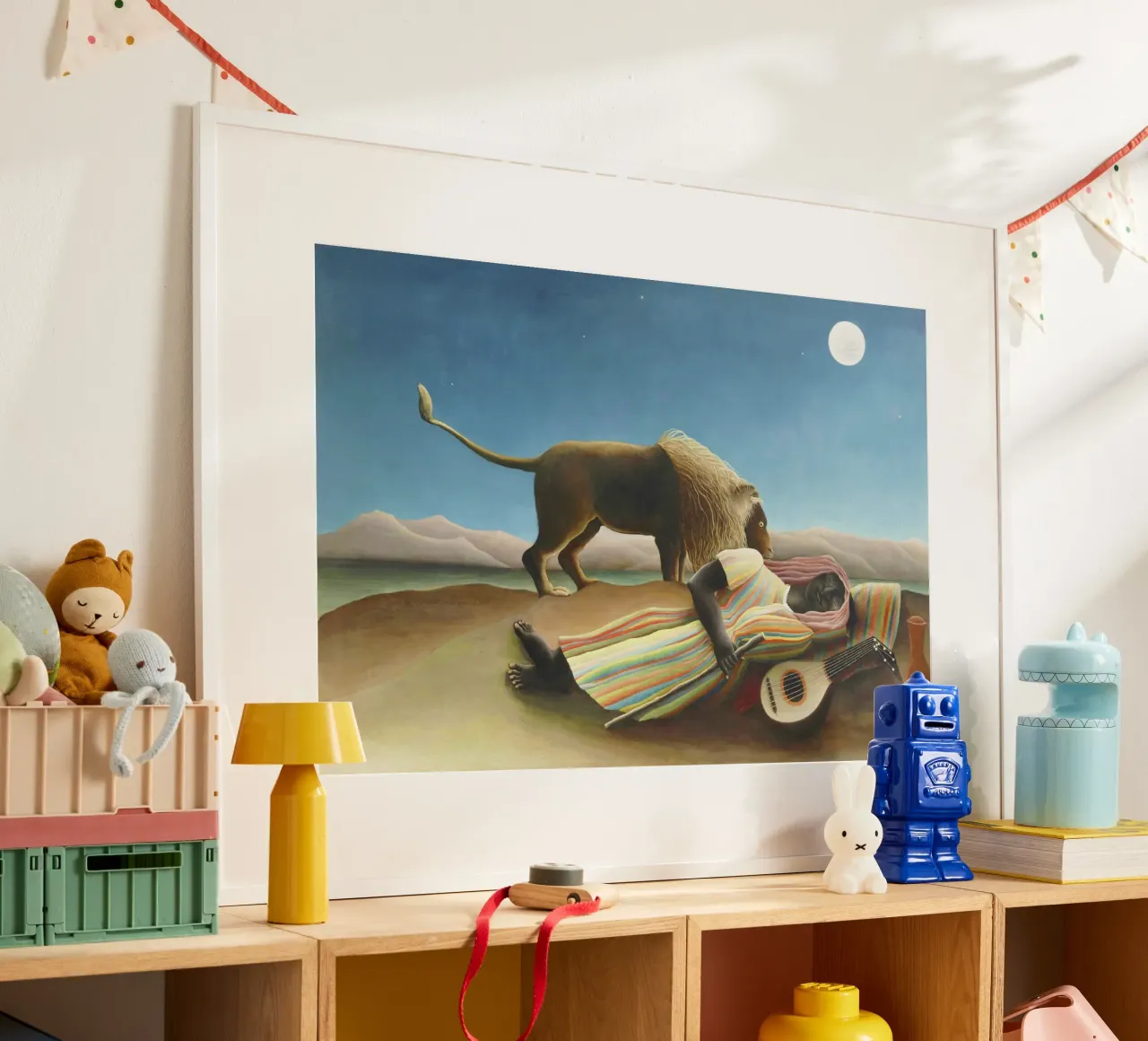 La zingara addormentata (1897) di Henri Rousseau poster con telaio in plastica da Art History
