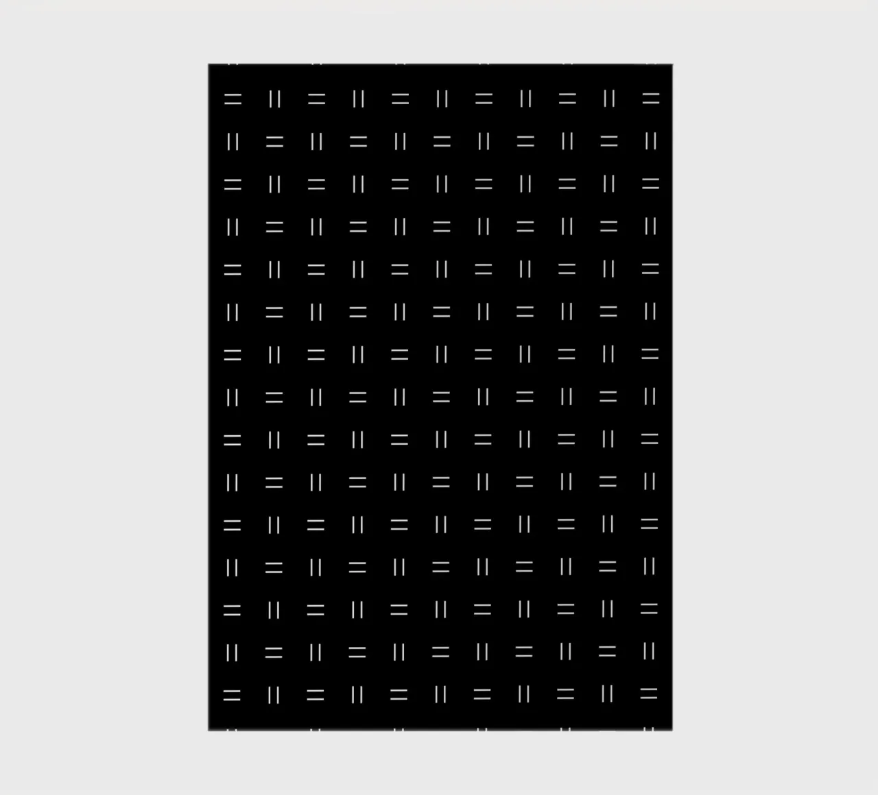 Minimal Classic Scandi Double Lines | White on Black notebook by Beauty in Simplicity