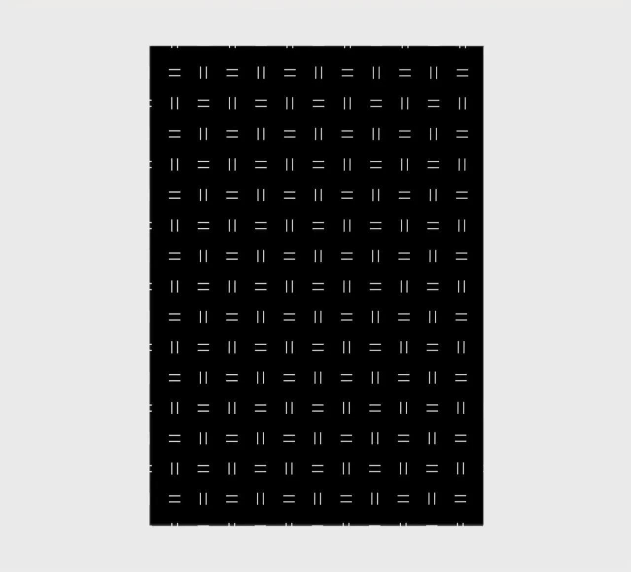 Minimal Classic Scandi Double Lines | White on Black notebook by Beauty in Simplicity