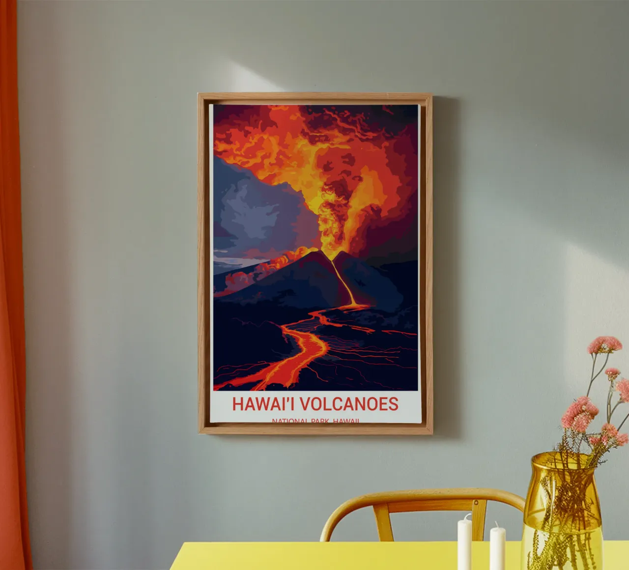 Hawaii Vulkanen Nationaal Park, Hawaii, VS canvas met Baklijst van Wanderlust Vibes