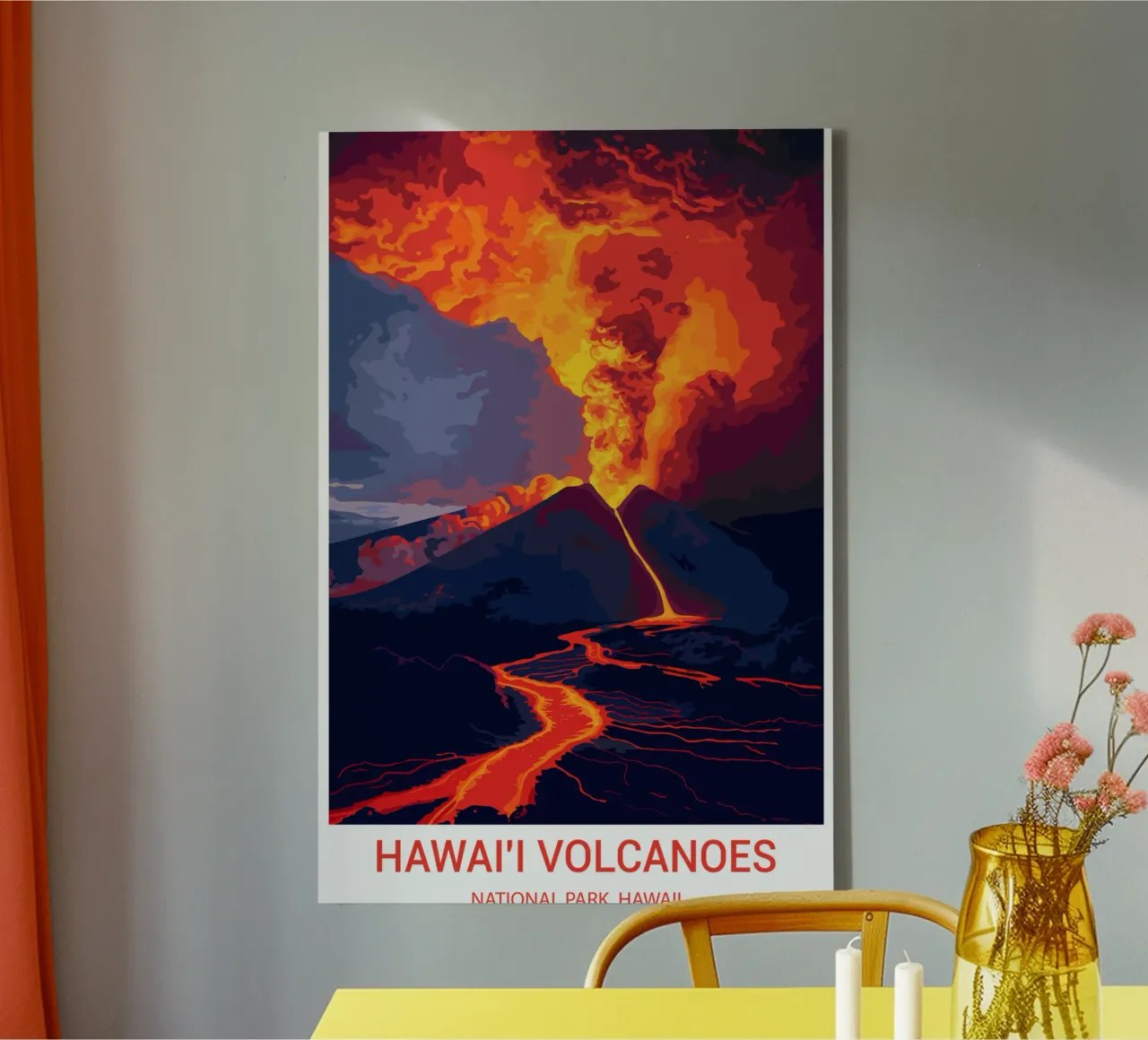Hawaii Vulkanen Nationaal Park, Hawaii, VS canvas met Baklijst van Wanderlust Vibes