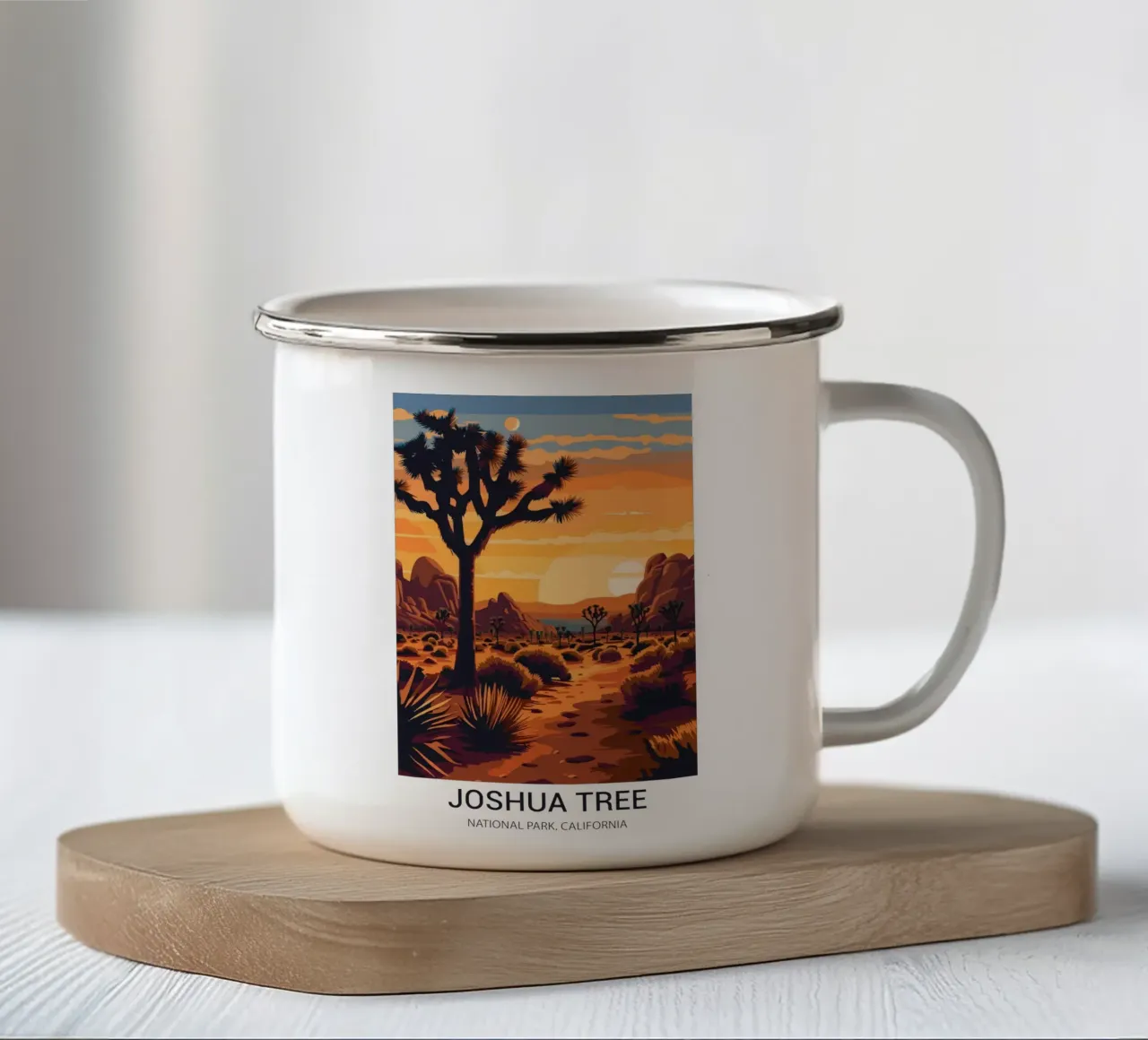 Parco nazionale di Joshua Tree, California, USA tazza in smalto da Wanderlust Vibes