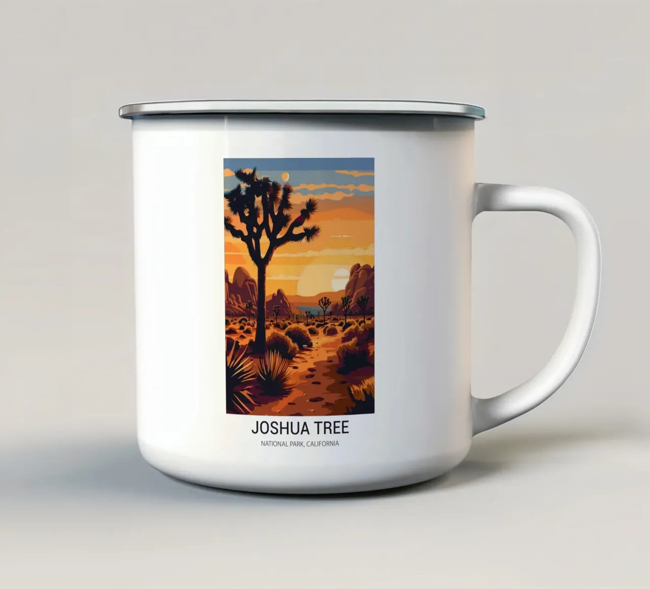 Parco nazionale di Joshua Tree, California, USA tazza in smalto da Wanderlust Vibes