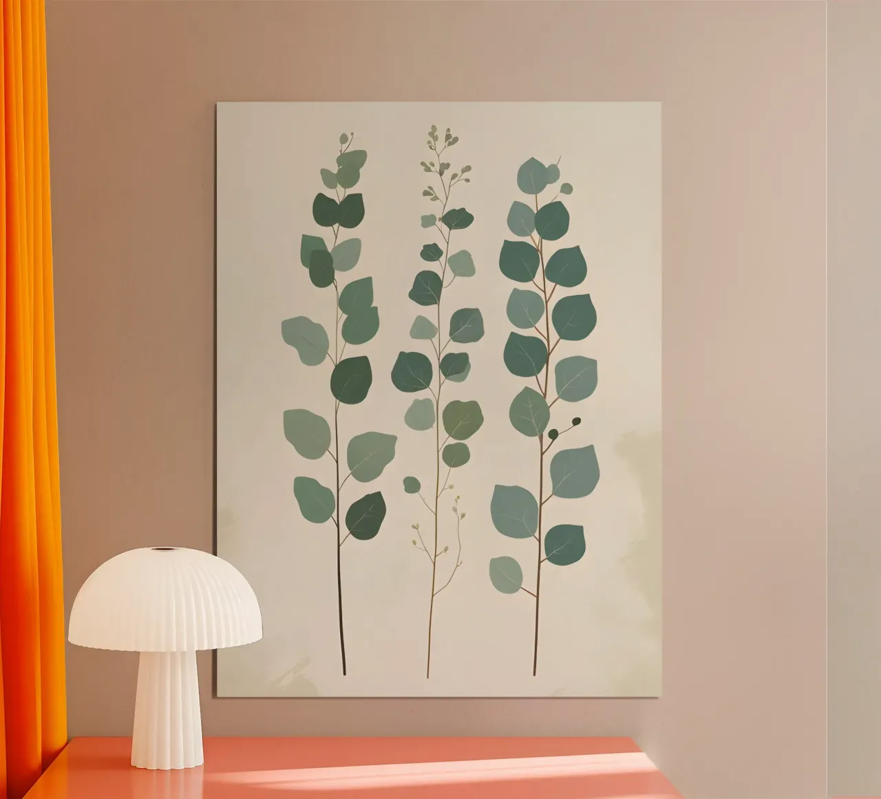 Eucalipto - Steli multipli poster con telaio in plastica da The Green Room