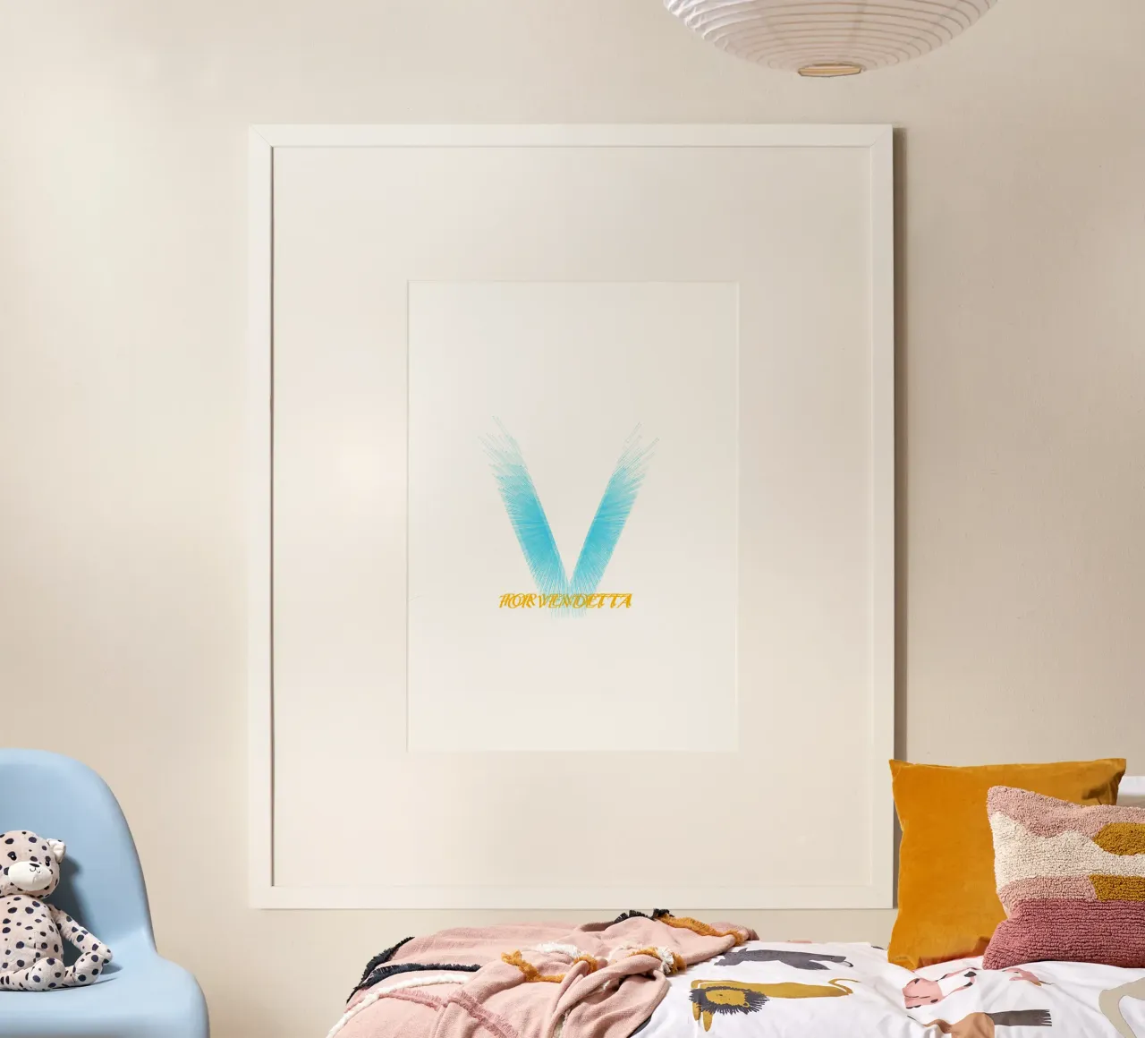 V Per Vendetta poster con telaio in legno da Urban Life