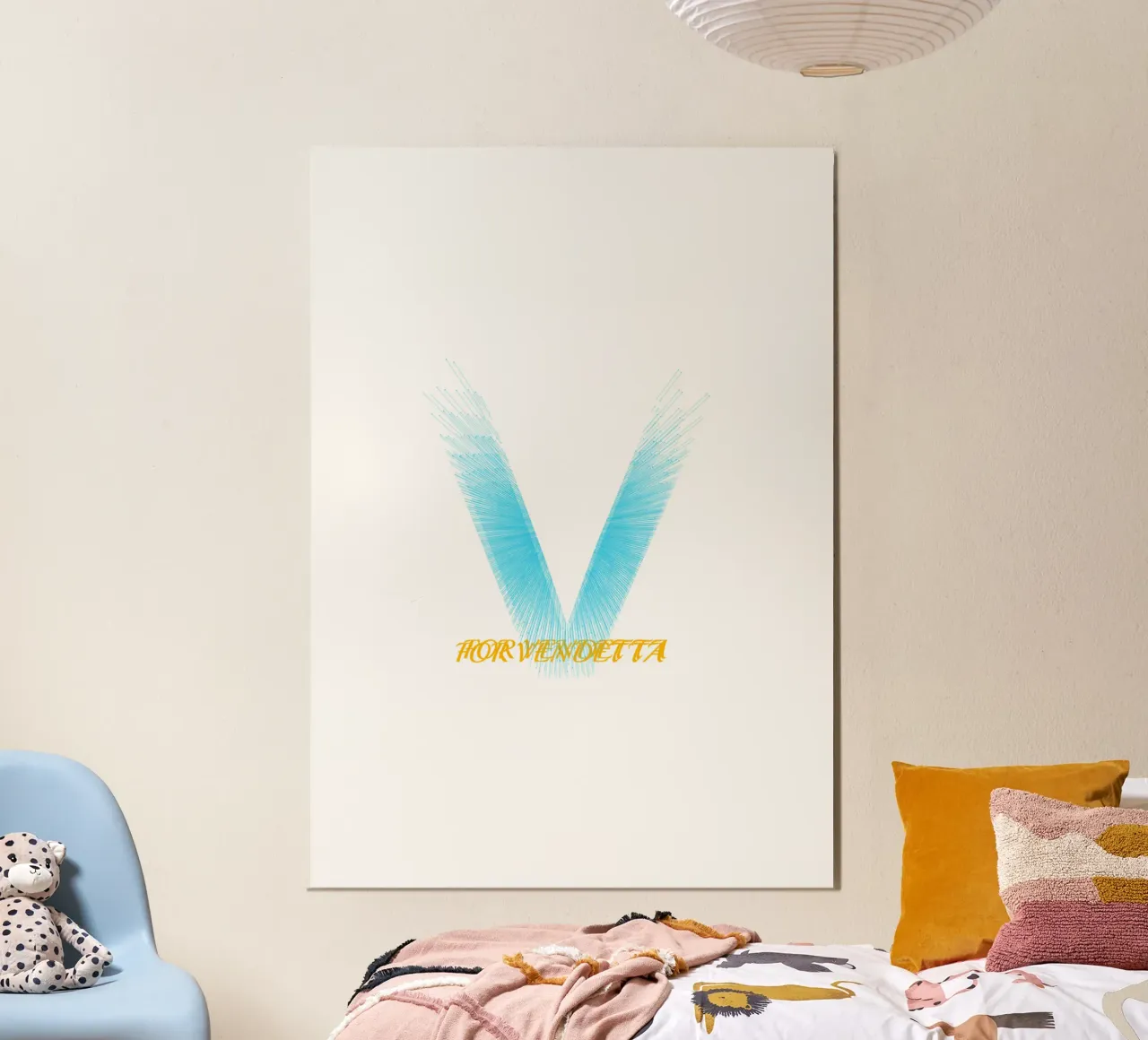 V Per Vendetta poster con telaio in legno da Urban Life