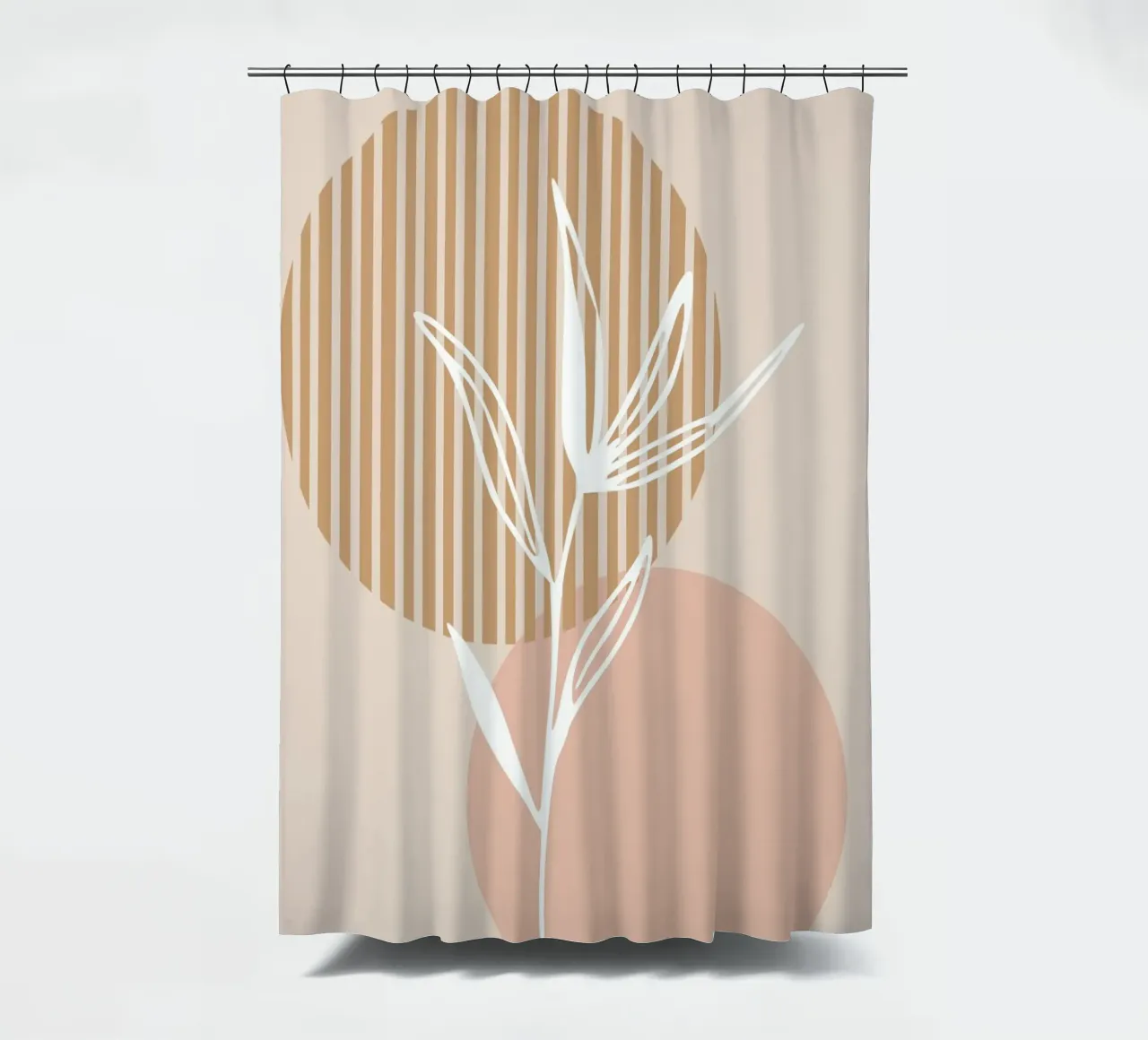 white sheet with circles tenda da doccia da vintageshop