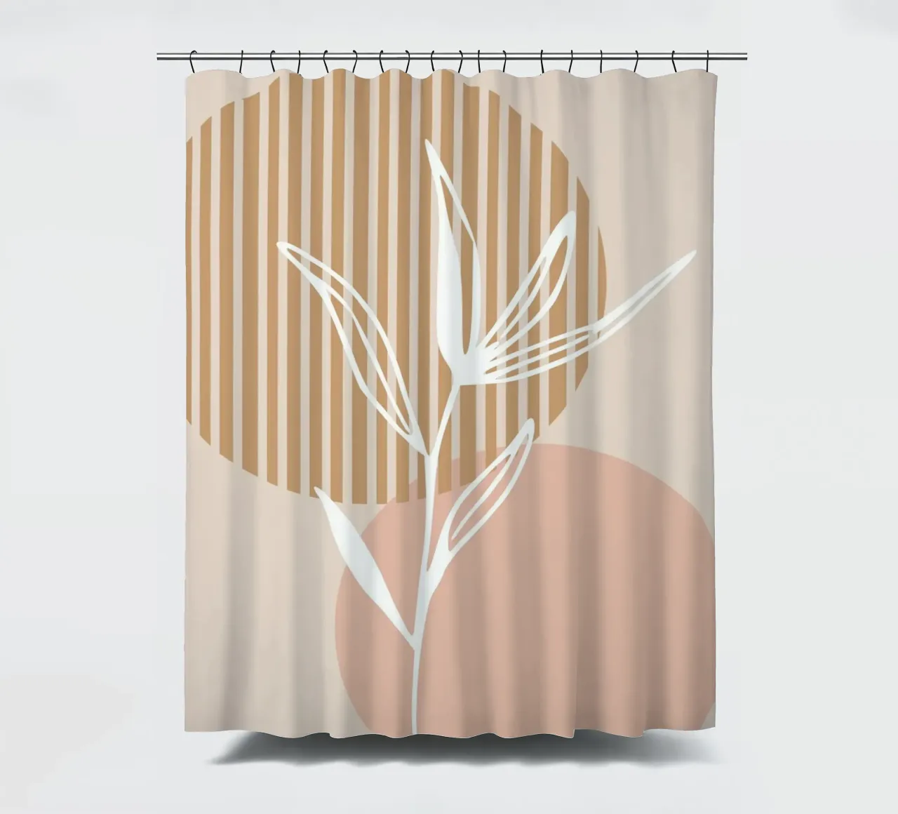 white sheet with circles tenda da doccia da vintageshop
