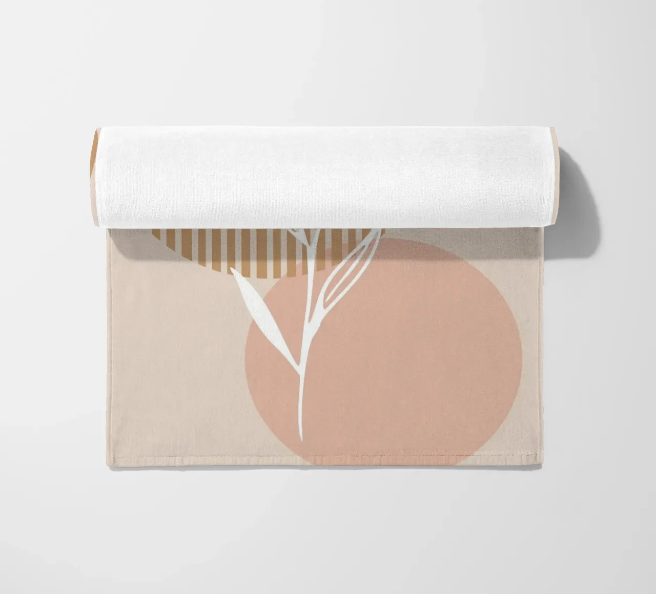 white sheet with circles telo mare da vintageshop