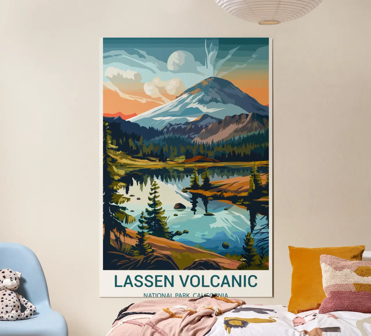 Parco nazionale vulcanico di Lassen, California, USA poster con telaio in plastica da Wanderlust Vibes