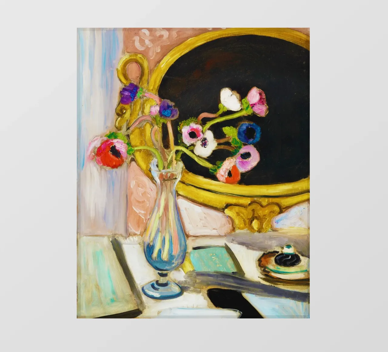 Anemonen mit schwarzem Spiegel (1919) by Henri Matisse PVC Plane von Venus Art