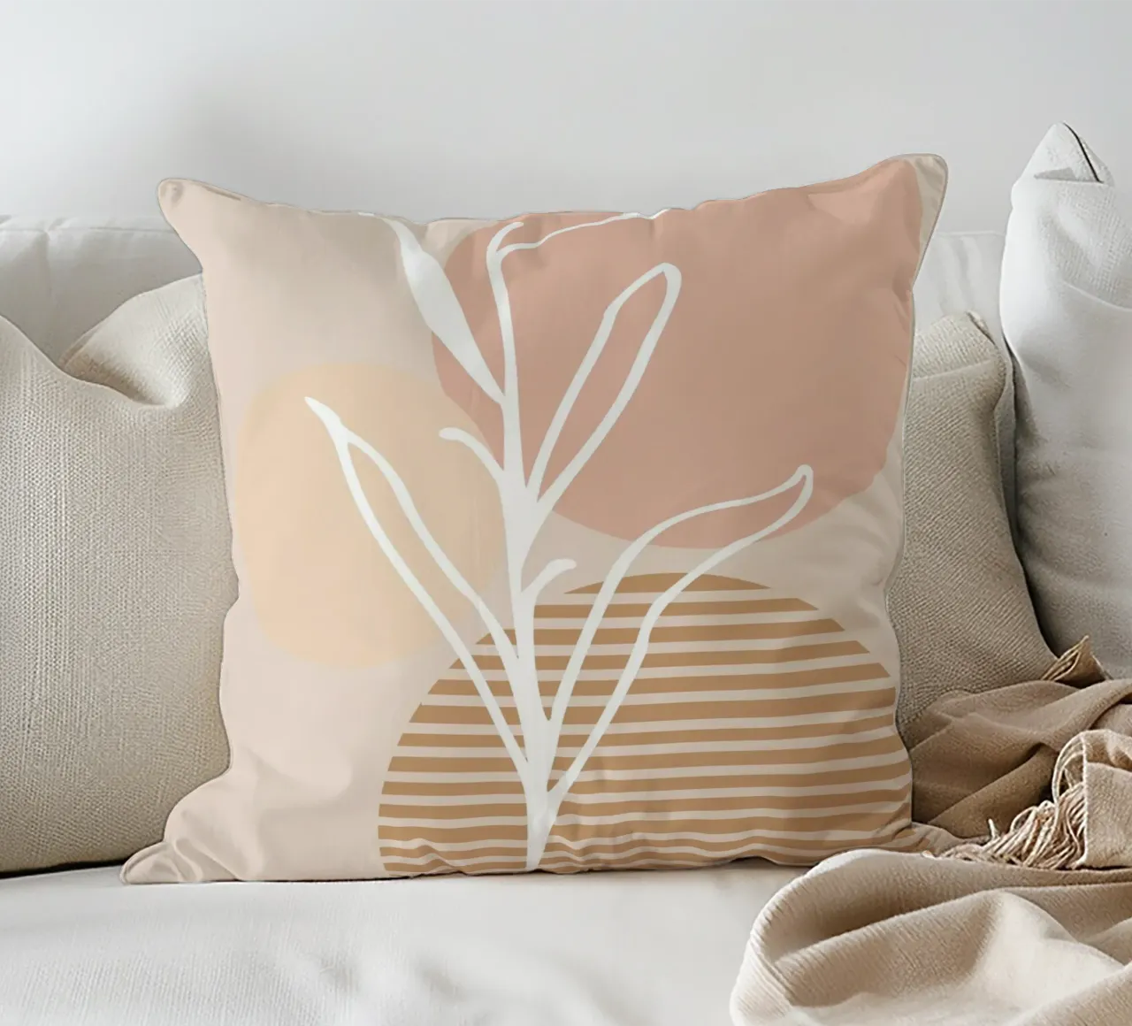 white sheet with even circles cuscino da vintageshop