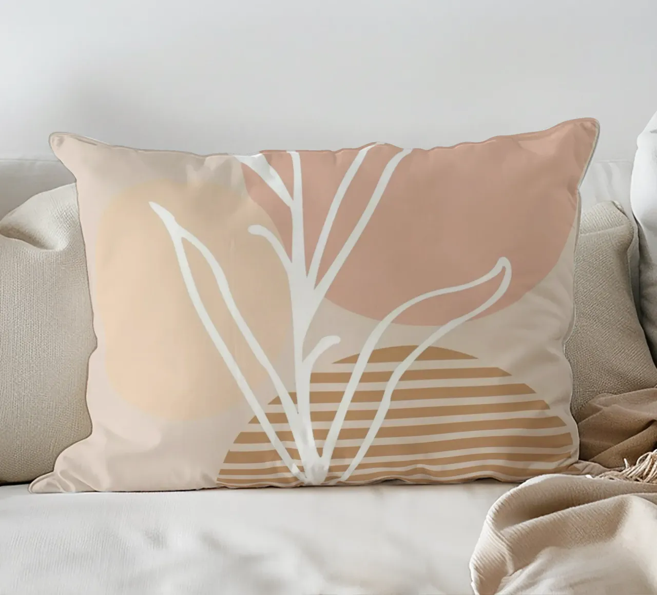 white sheet with even circles cuscino da vintageshop