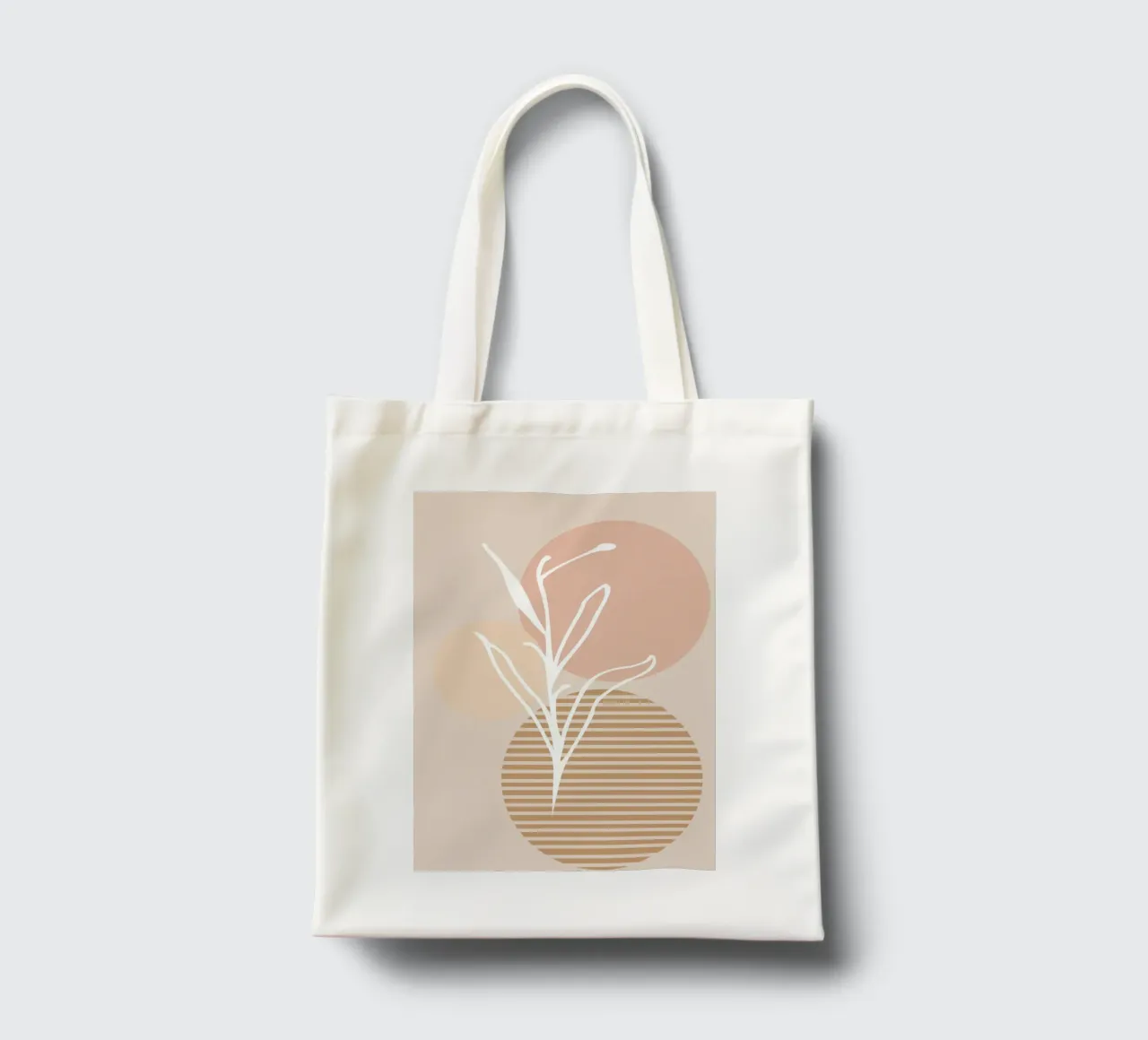 white sheet with even circles borsa in juta da vintageshop