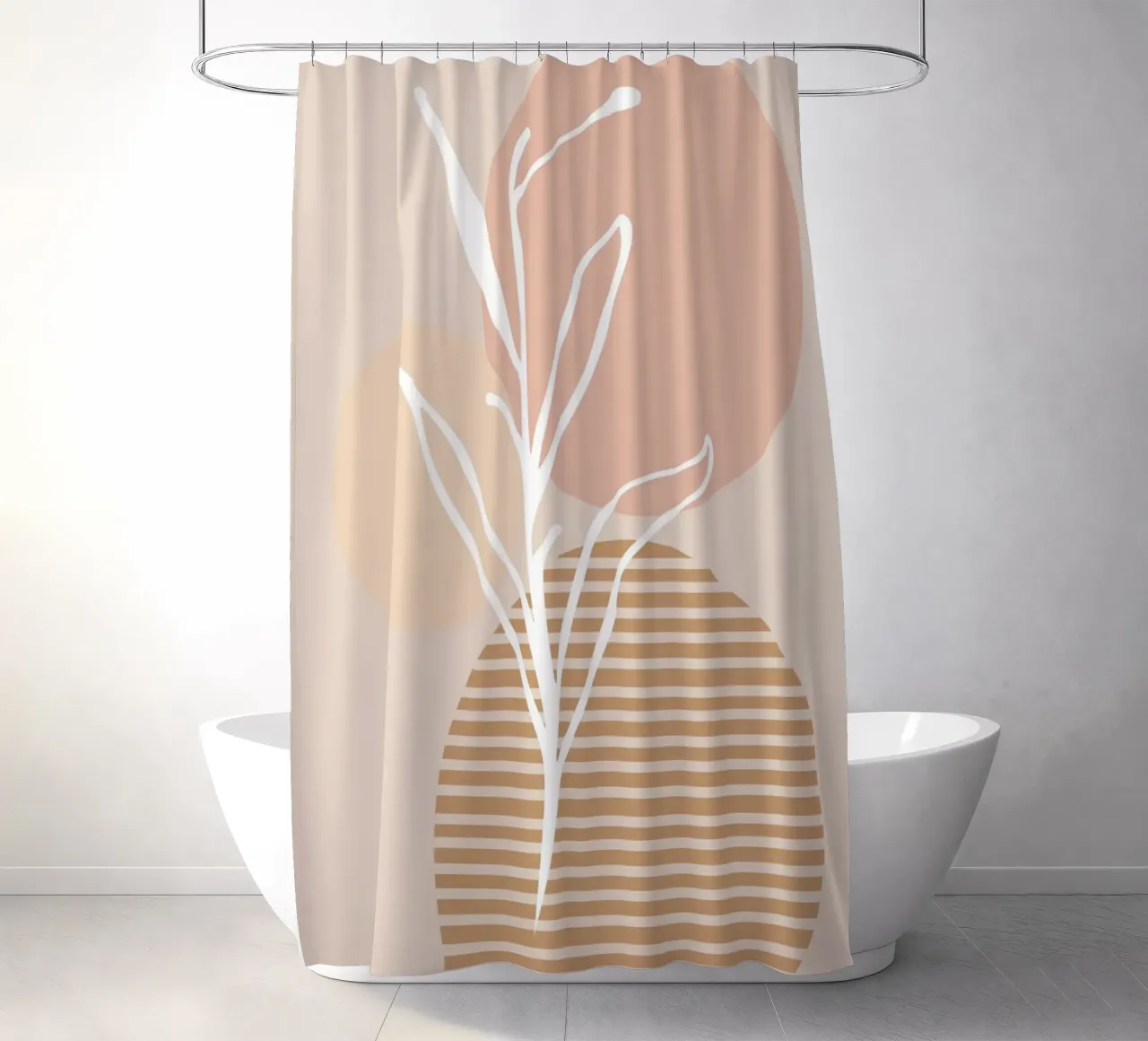 white sheet with even circles tenda da doccia da vintageshop