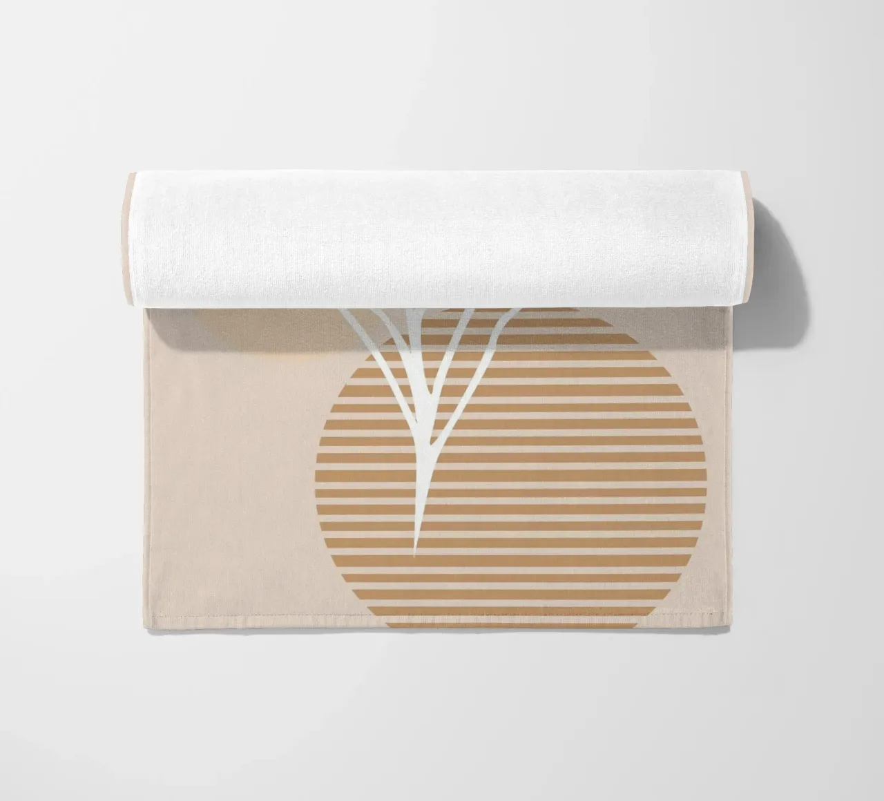 white sheet with even circles telo mare da vintageshop