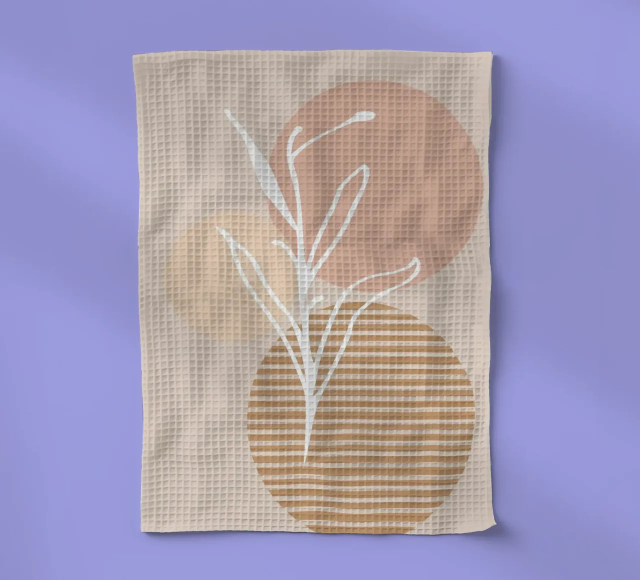 white sheet with even circles canovaccio da cucina da vintageshop