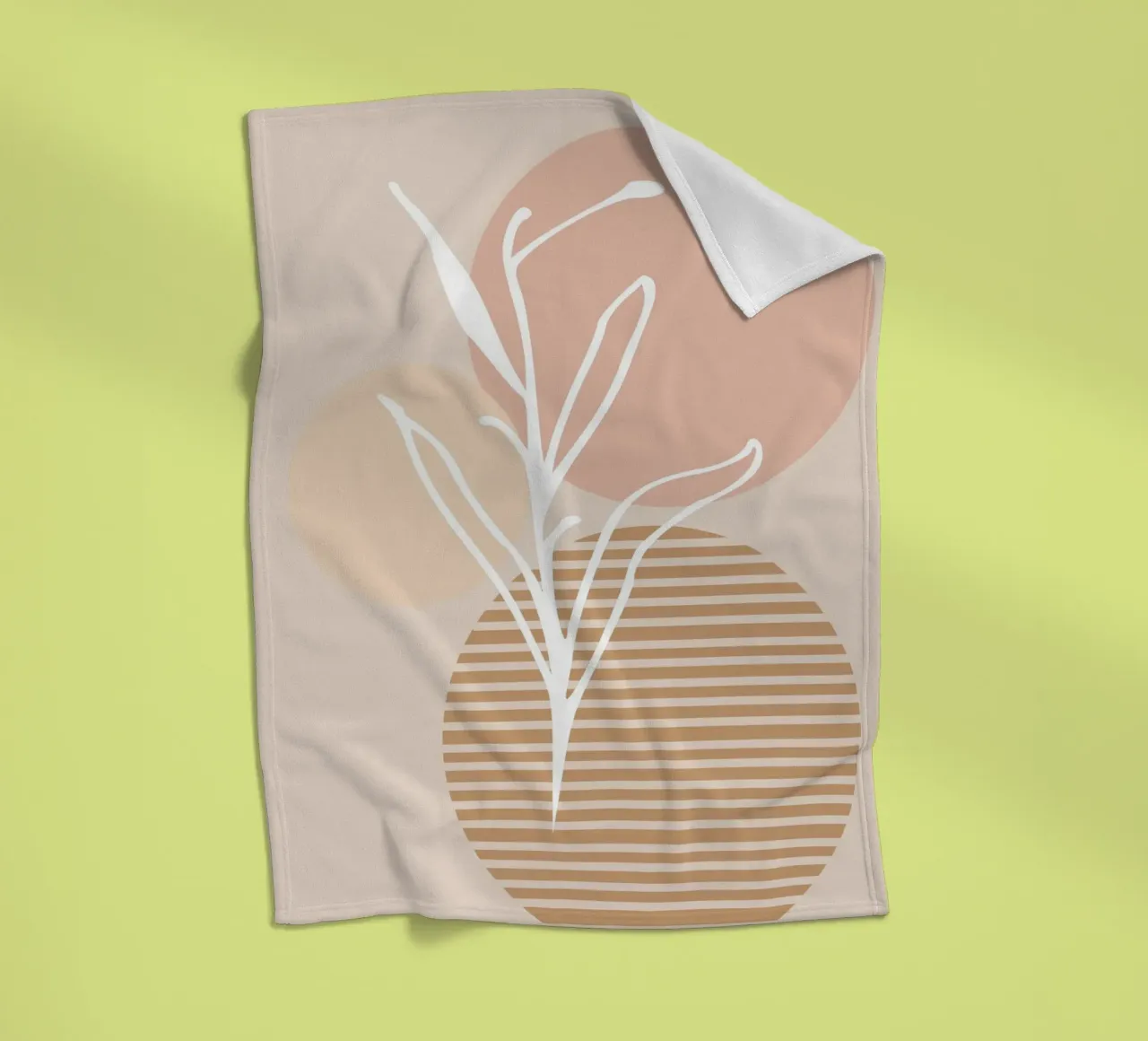 white sheet with even circles coperta in pile da vintageshop