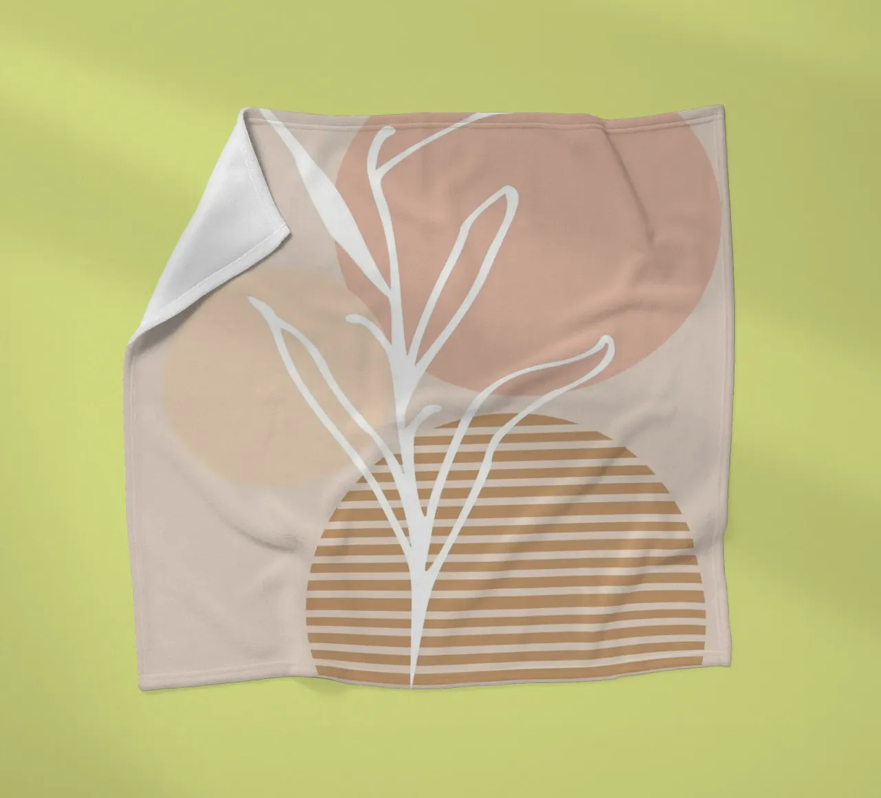 white sheet with even circles coperta in pile da vintageshop