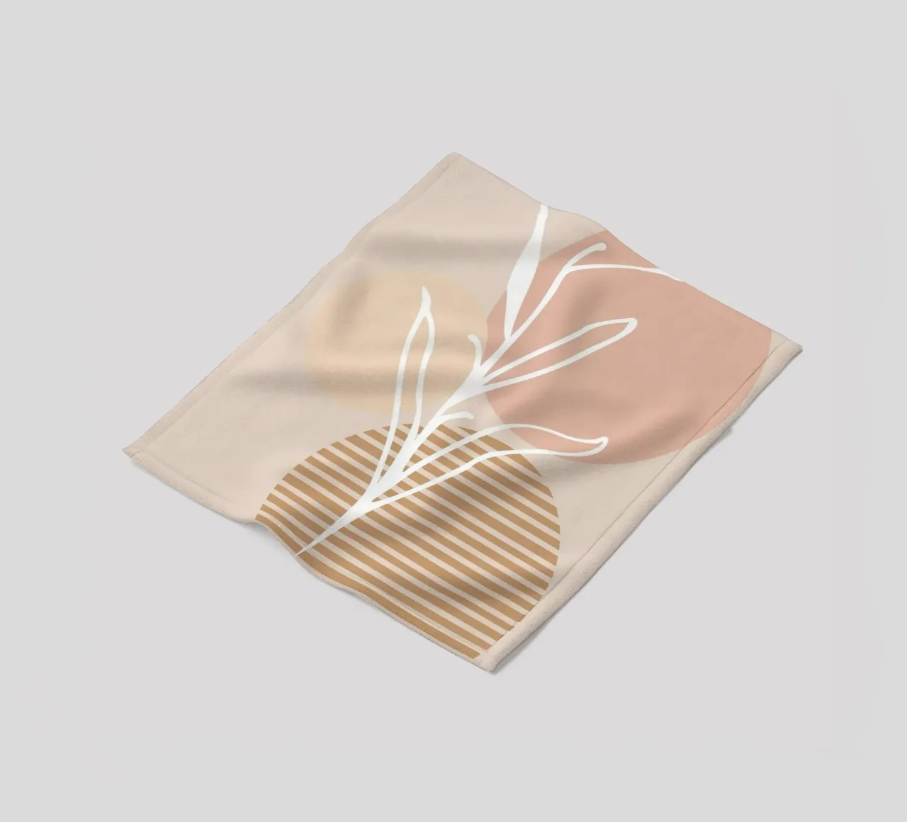 white sheet with even circles coperta in pile da vintageshop