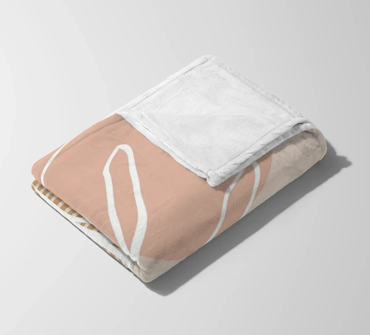 white sheet with even circles coperta in pile da vintageshop