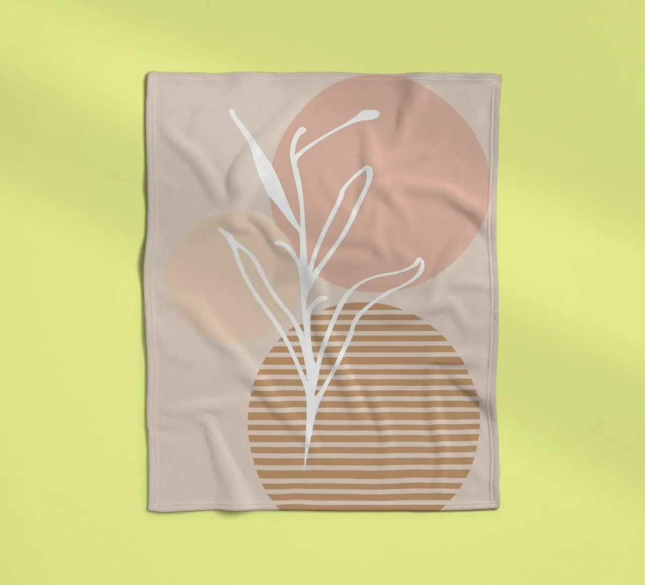 white sheet with even circles coperta in pile da vintageshop