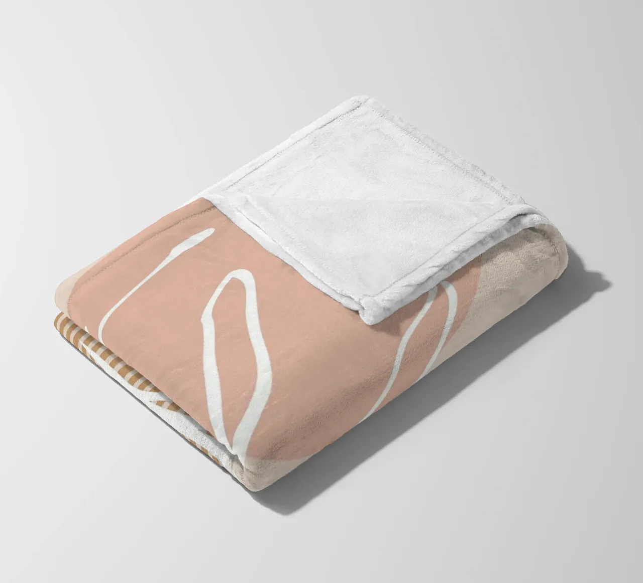 white sheet with even circles coperta in pile da vintageshop