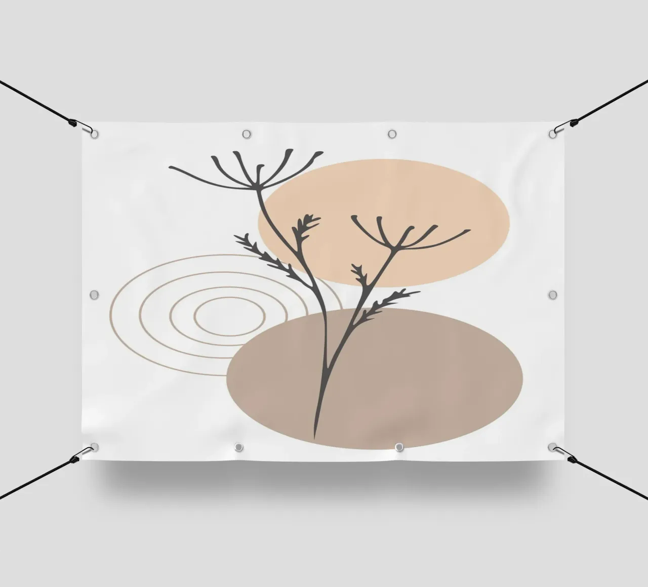 abstract dry branch telo in pvc da vintageshop