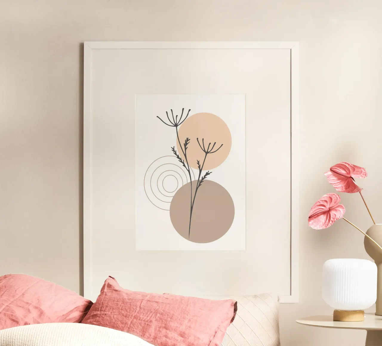 abstract dry branch poster con telaio in legno da vintageshop