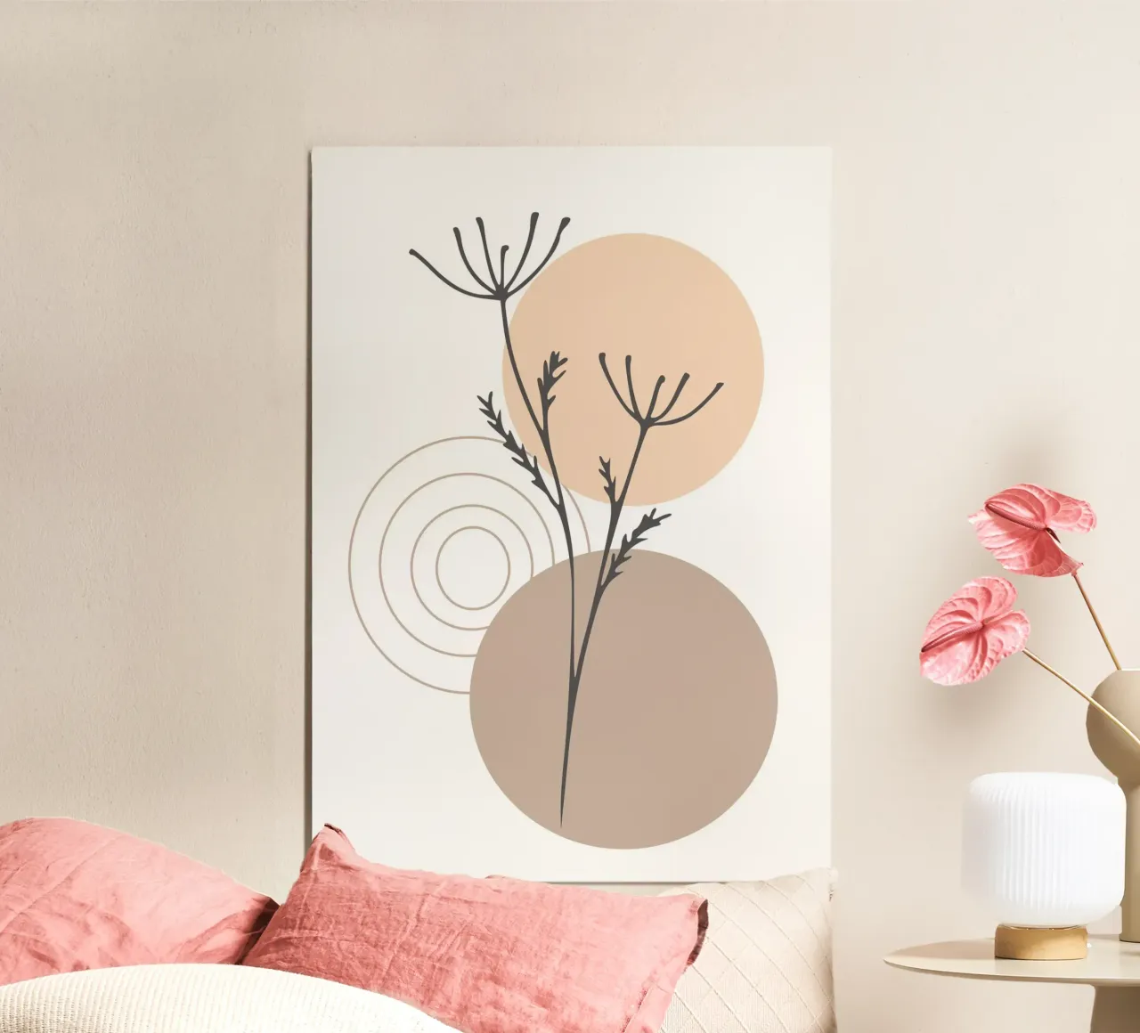 abstract dry branch poster con telaio in legno da vintageshop