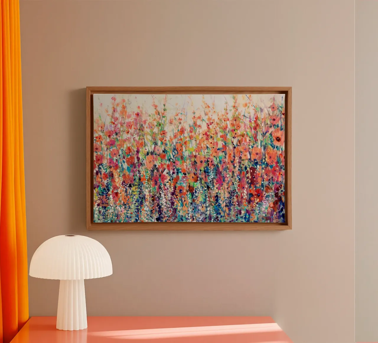 fiori selvatici colorati tela con Cornice a cassetta da Karl Martin