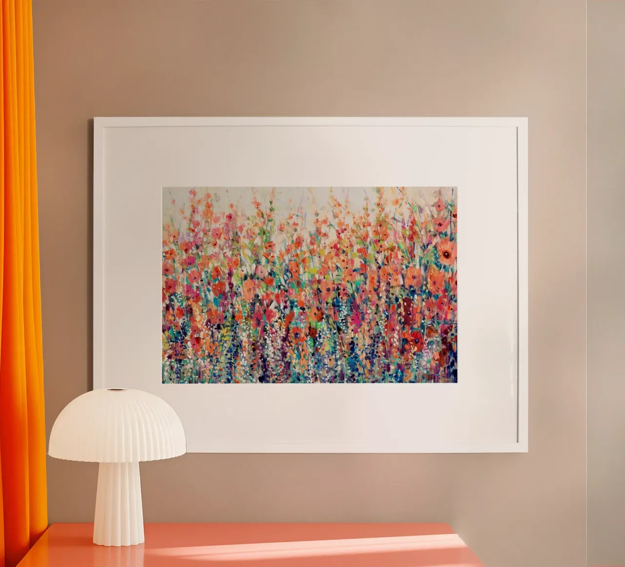 fiori selvatici colorati poster con telaio in legno da Karl Martin