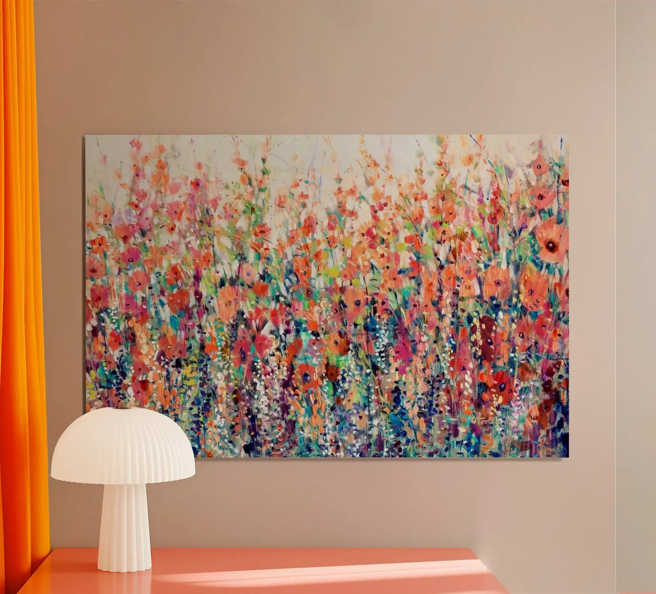 fiori selvatici colorati poster con telaio in legno da Karl Martin
