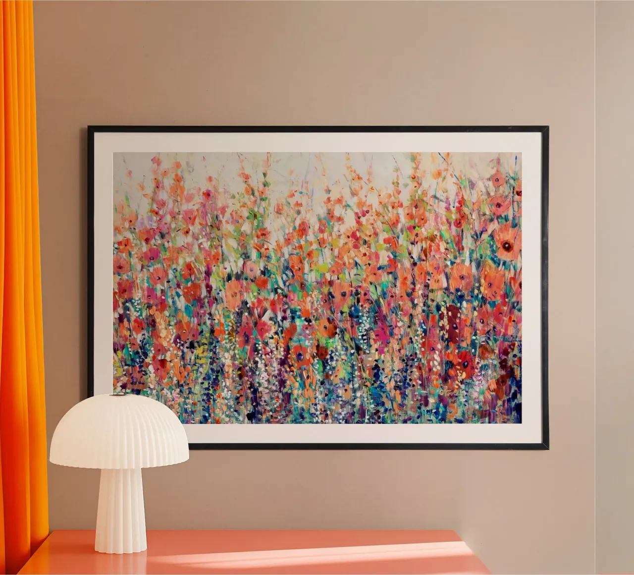 fiori selvatici colorati poster con telaio in legno da Karl Martin