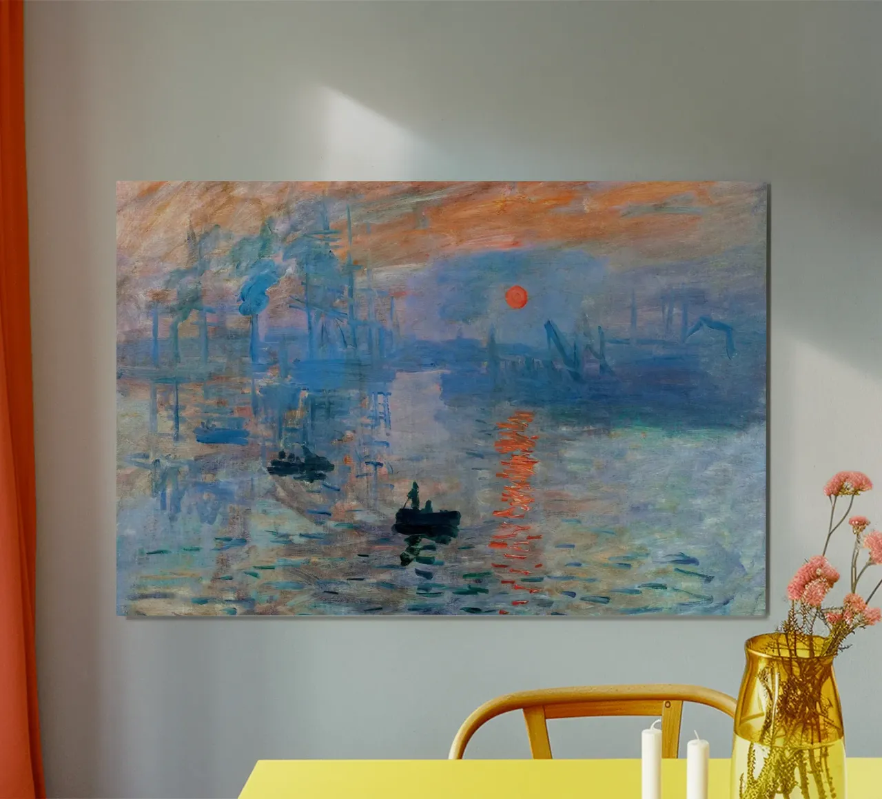 Sonnenuntergangsboote Poster mit Kunststoffrahmen von Karl Martin