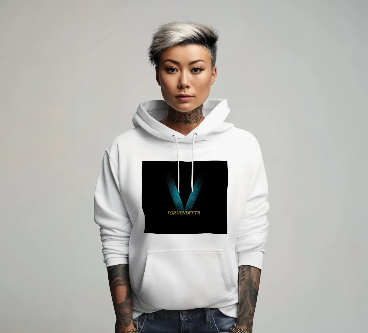 Design di V For Vendetta felpa con cappuccio da Urban Life