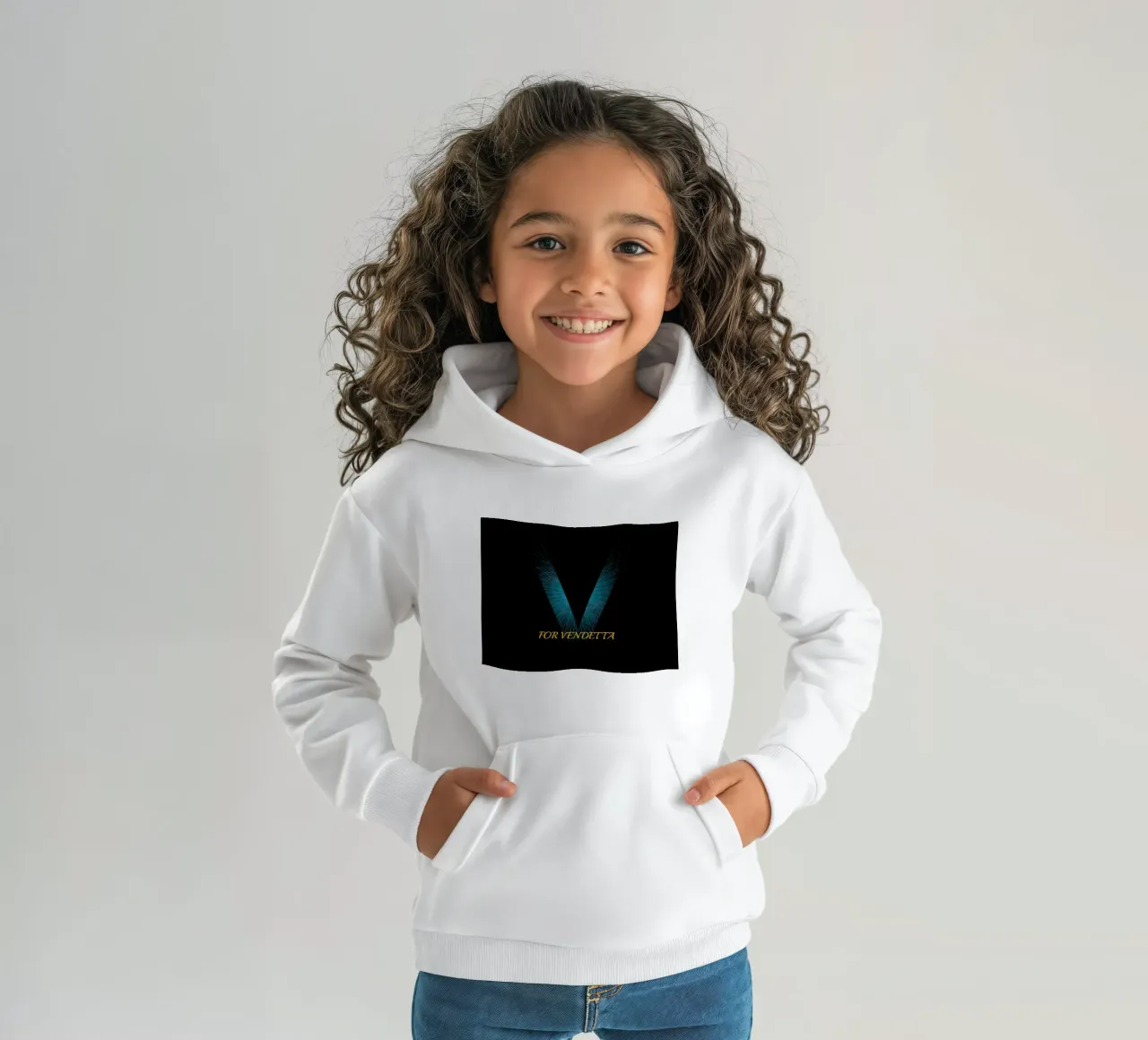 Design di V For Vendetta felpa bambino con cappuccio da Urban Life