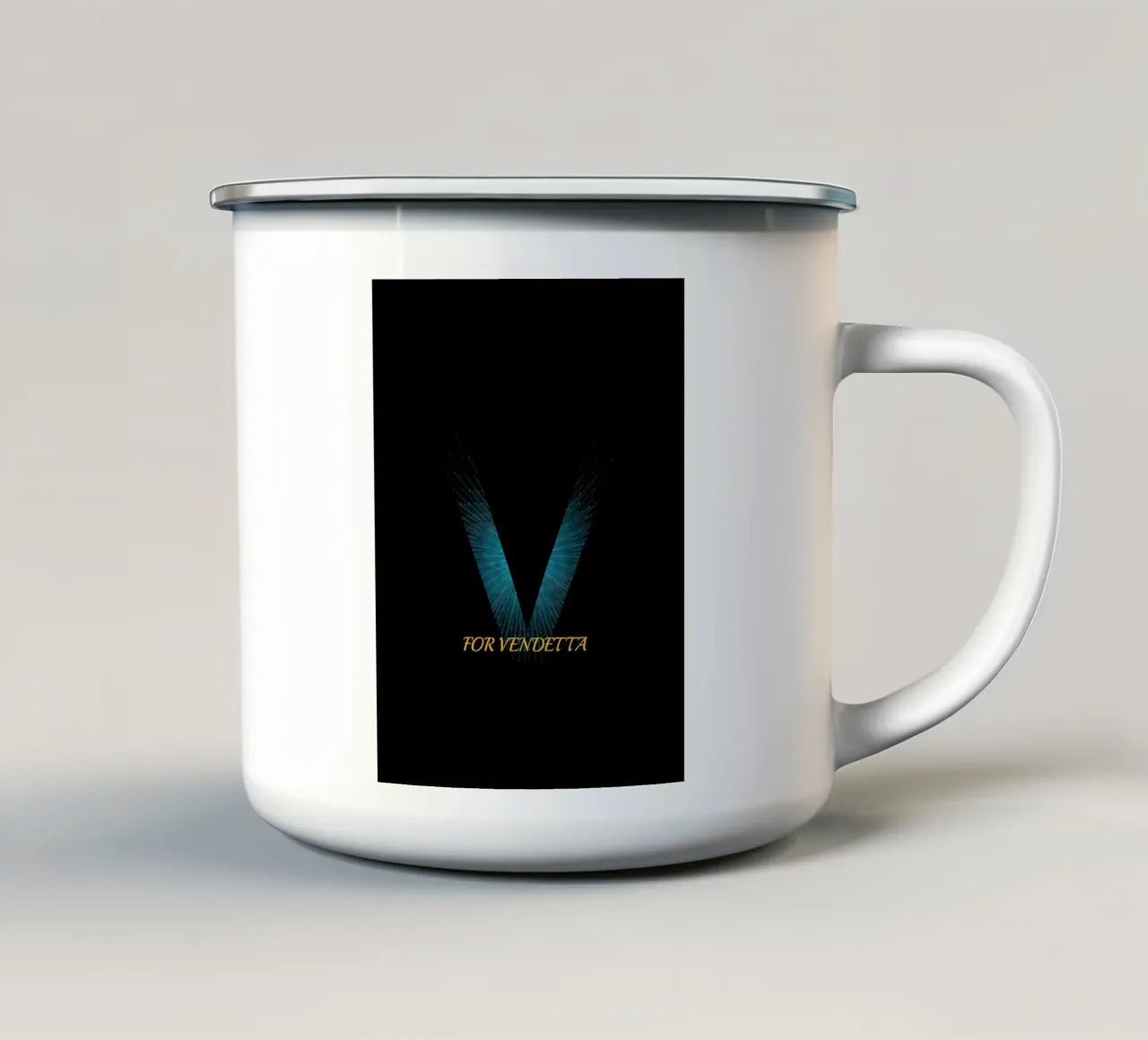 Design di V For Vendetta tazza in smalto da Urban Life