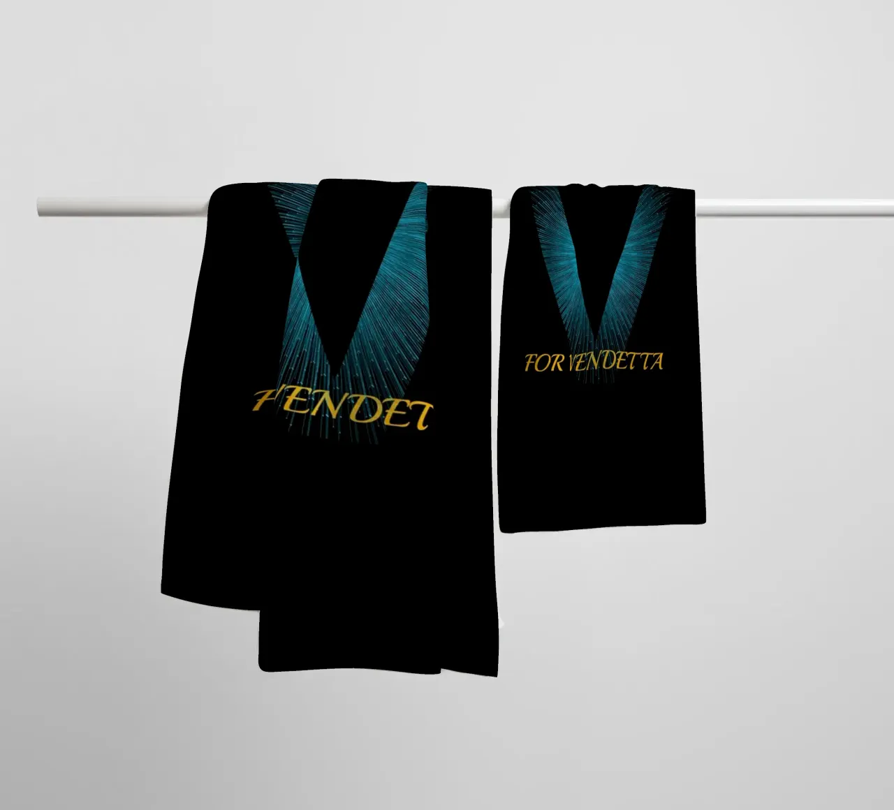 Design di V For Vendetta asciugamano da bagno da Urban Life