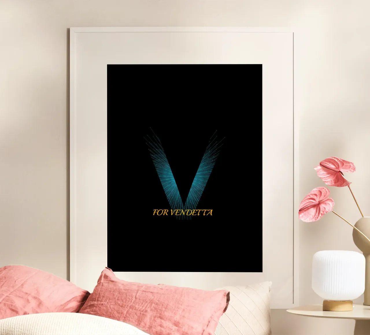 Design di V For Vendetta poster con telaio in plastica da Urban Life