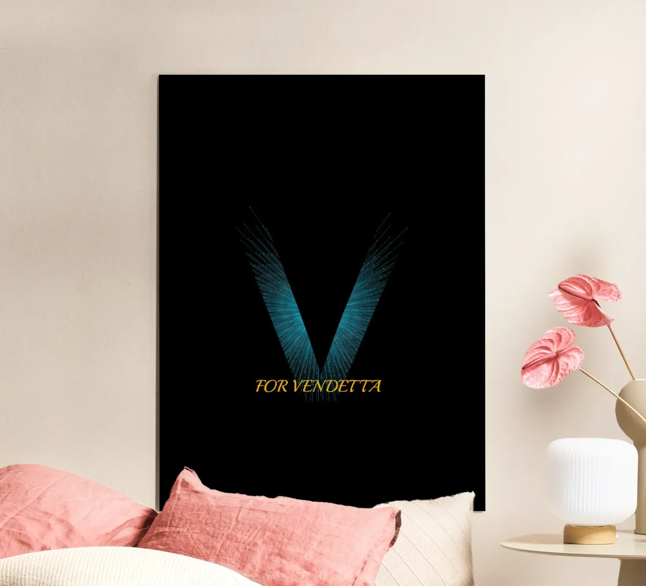 Design di V For Vendetta poster con telaio in plastica da Urban Life