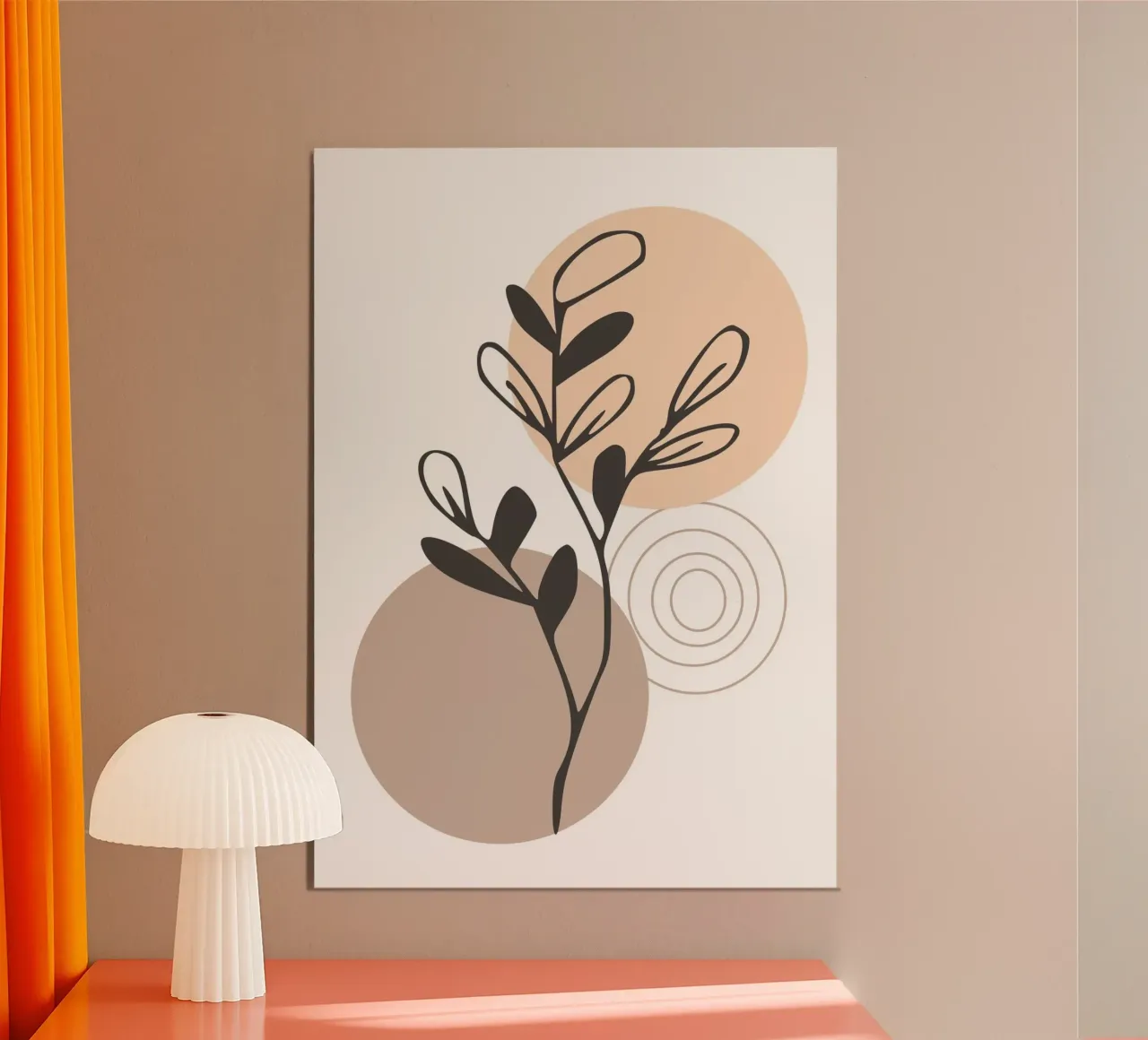 abstract dry branch 2 poster con telaio in legno da vintageshop